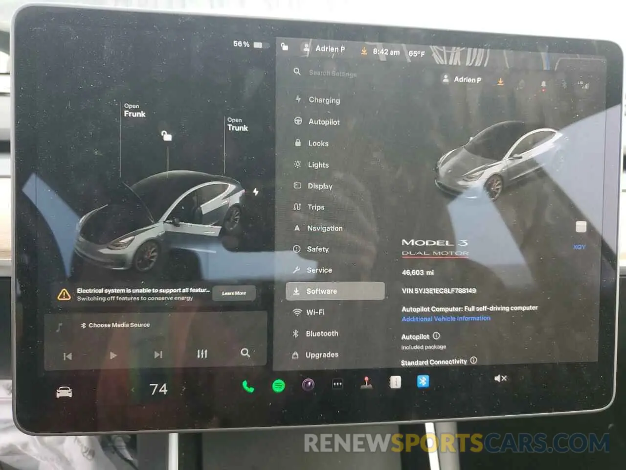 9 Photograph of a damaged car 5YJ3E1EC8LF788149 TESLA MODEL 3 2020