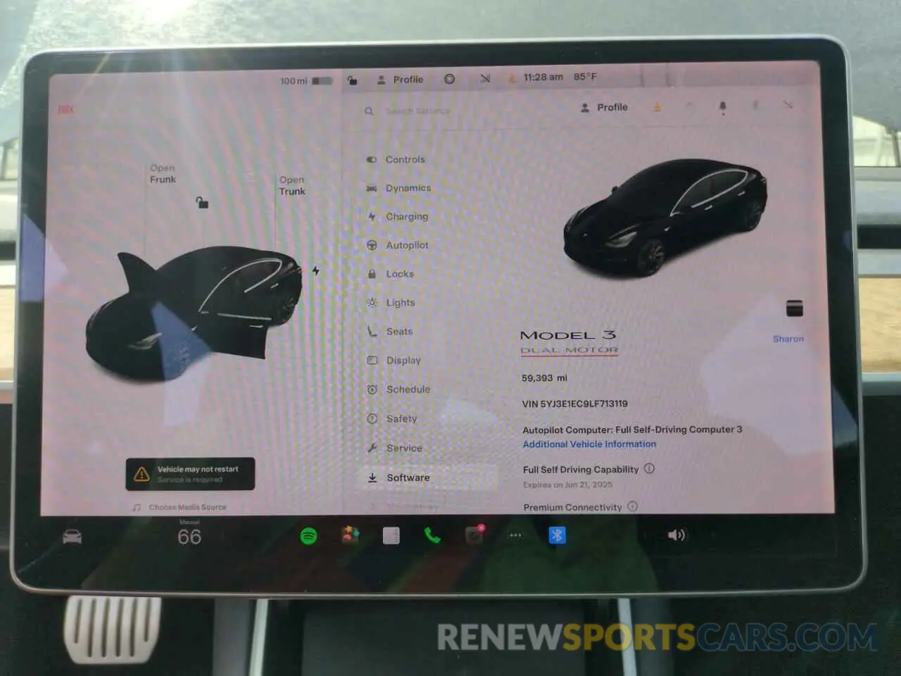 9 Photograph of a damaged car 5YJ3E1EC9LF713119 TESLA MODEL 3 2020