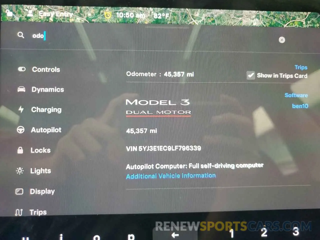 9 Photograph of a damaged car 5YJ3E1EC9LF796339 TESLA MODEL 3 2020