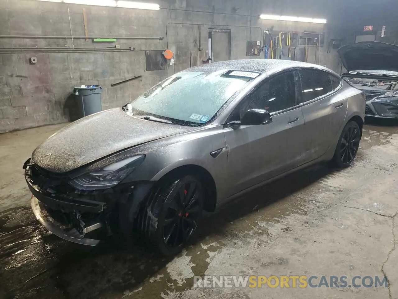 1 Photograph of a damaged car 5YJ3E1ECXLF742399 TESLA MODEL 3 2020