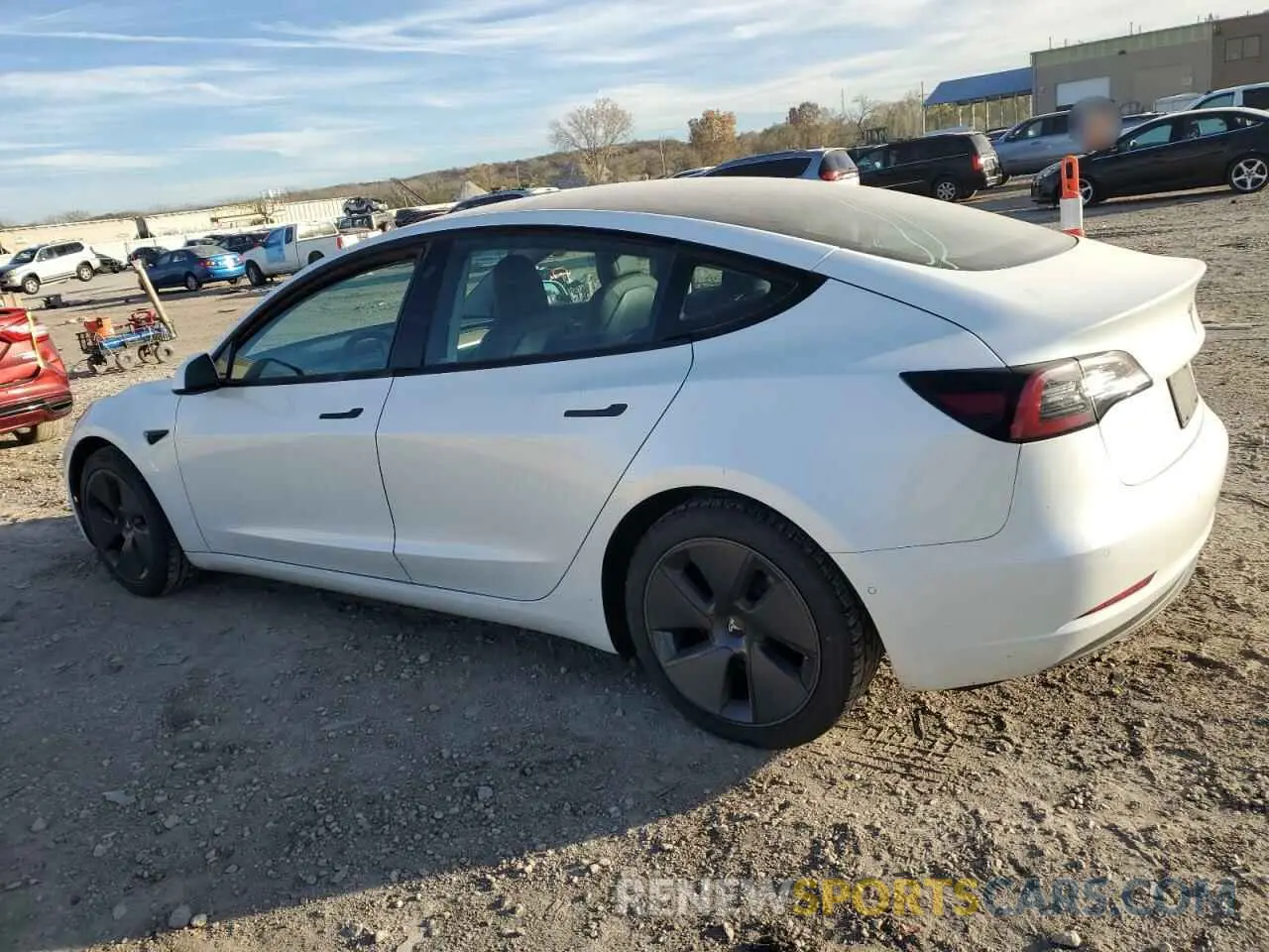 2 Photograph of a damaged car 5YJ3E1EA0MF002117 TESLA MODEL 3 2021