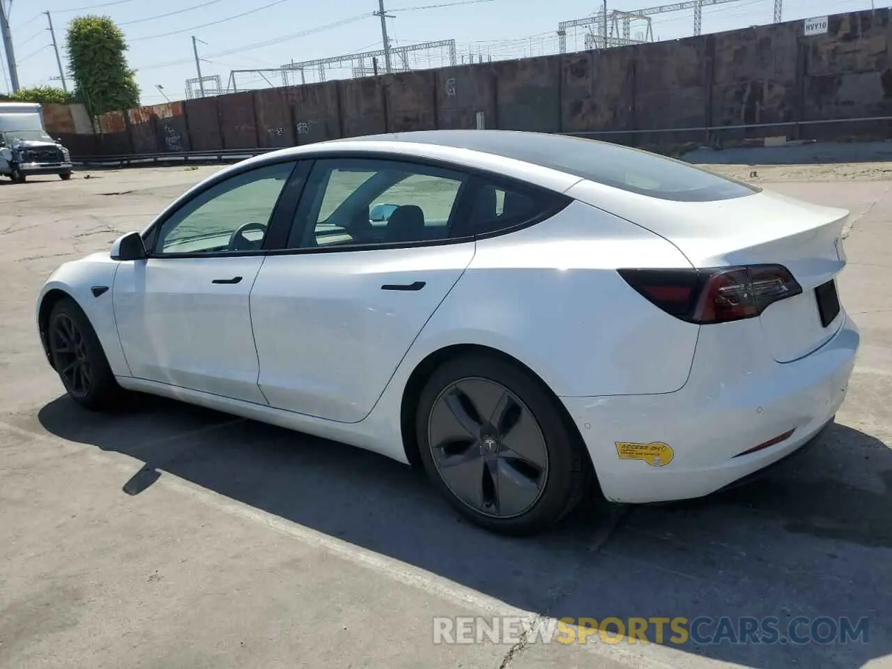 2 Photograph of a damaged car 5YJ3E1EA0MF006300 TESLA MODEL 3 2021