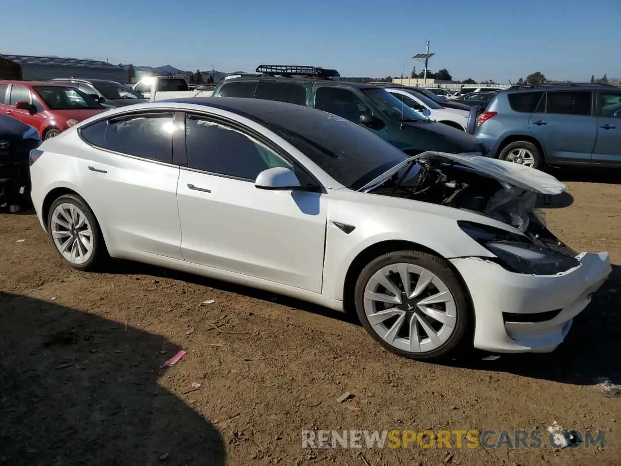 4 Photograph of a damaged car 5YJ3E1EA0MF017765 TESLA MODEL 3 2021