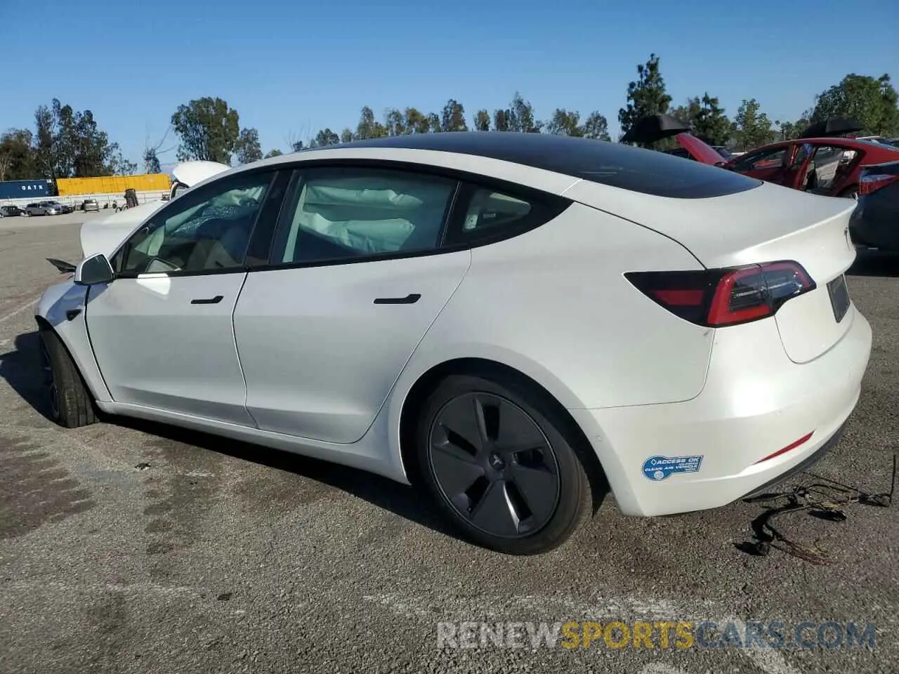 2 Photograph of a damaged car 5YJ3E1EA0MF026725 TESLA MODEL 3 2021