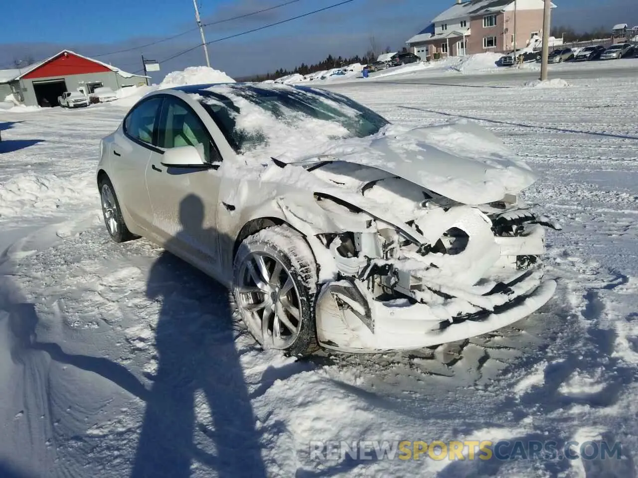4 Photograph of a damaged car 5YJ3E1EA0MF032427 TESLA MODEL 3 2021