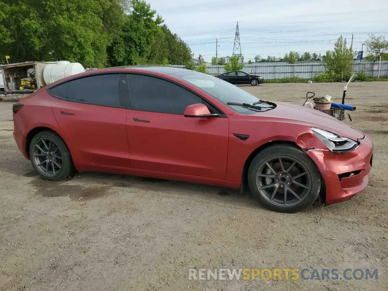 4 Фотография поврежденного автомобиля 5YJ3E1EA0MF054170 TESLA MODEL 3 2021