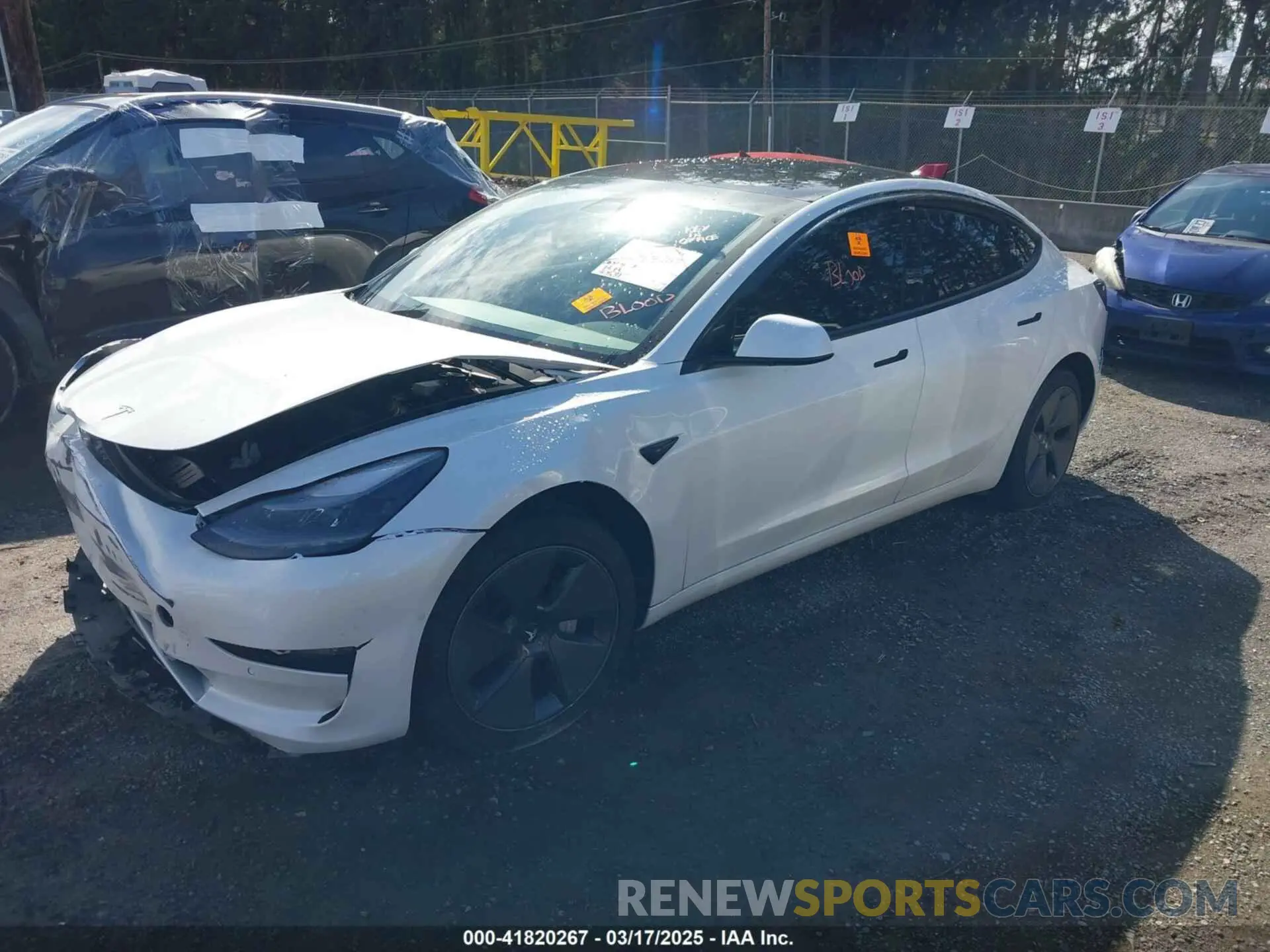 2 Фотография поврежденного автомобиля 5YJ3E1EA0MF062074 TESLA MODEL 3 2021