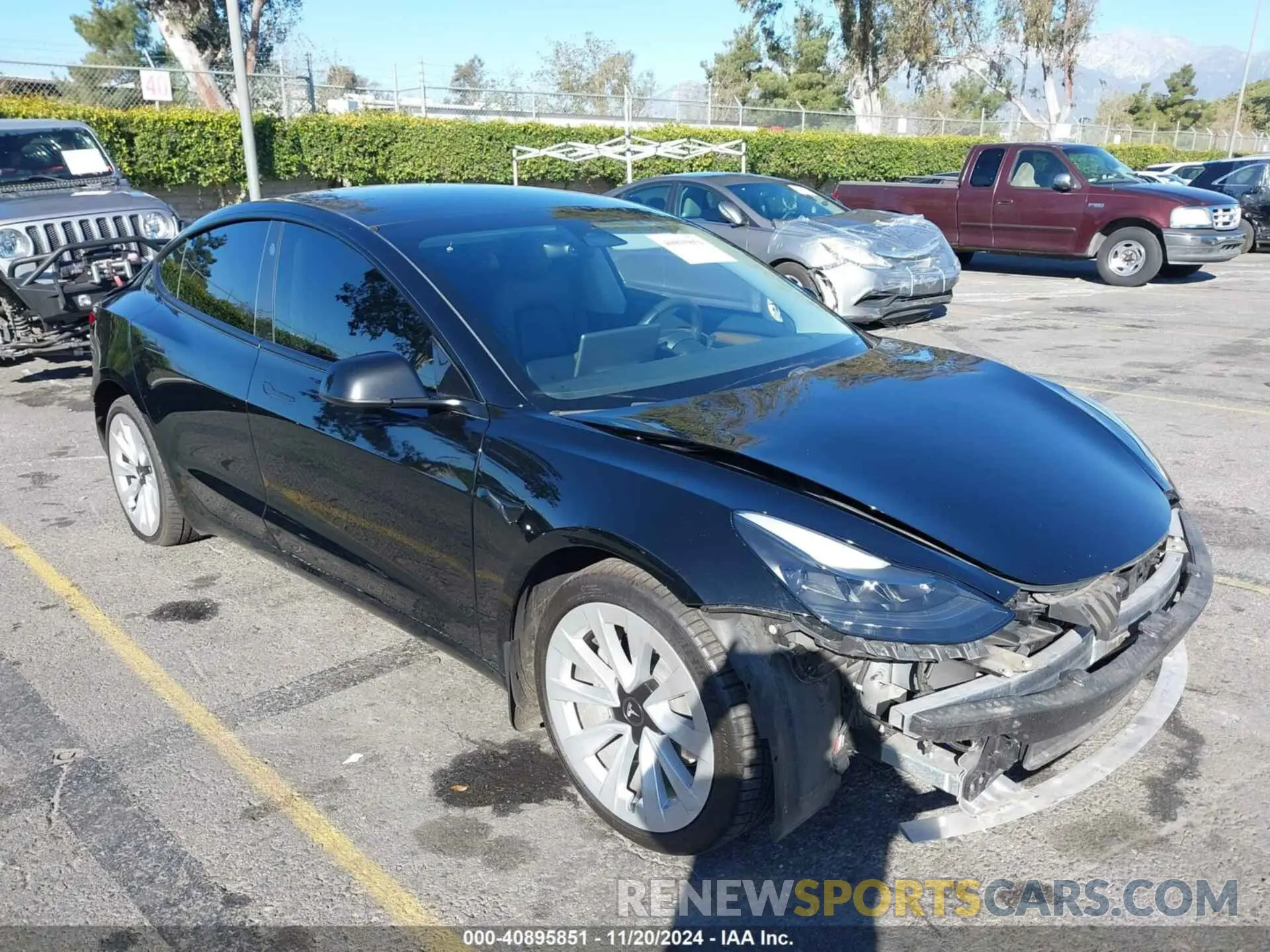 1 Photograph of a damaged car 5YJ3E1EA0MF079294 TESLA MODEL 3 2021