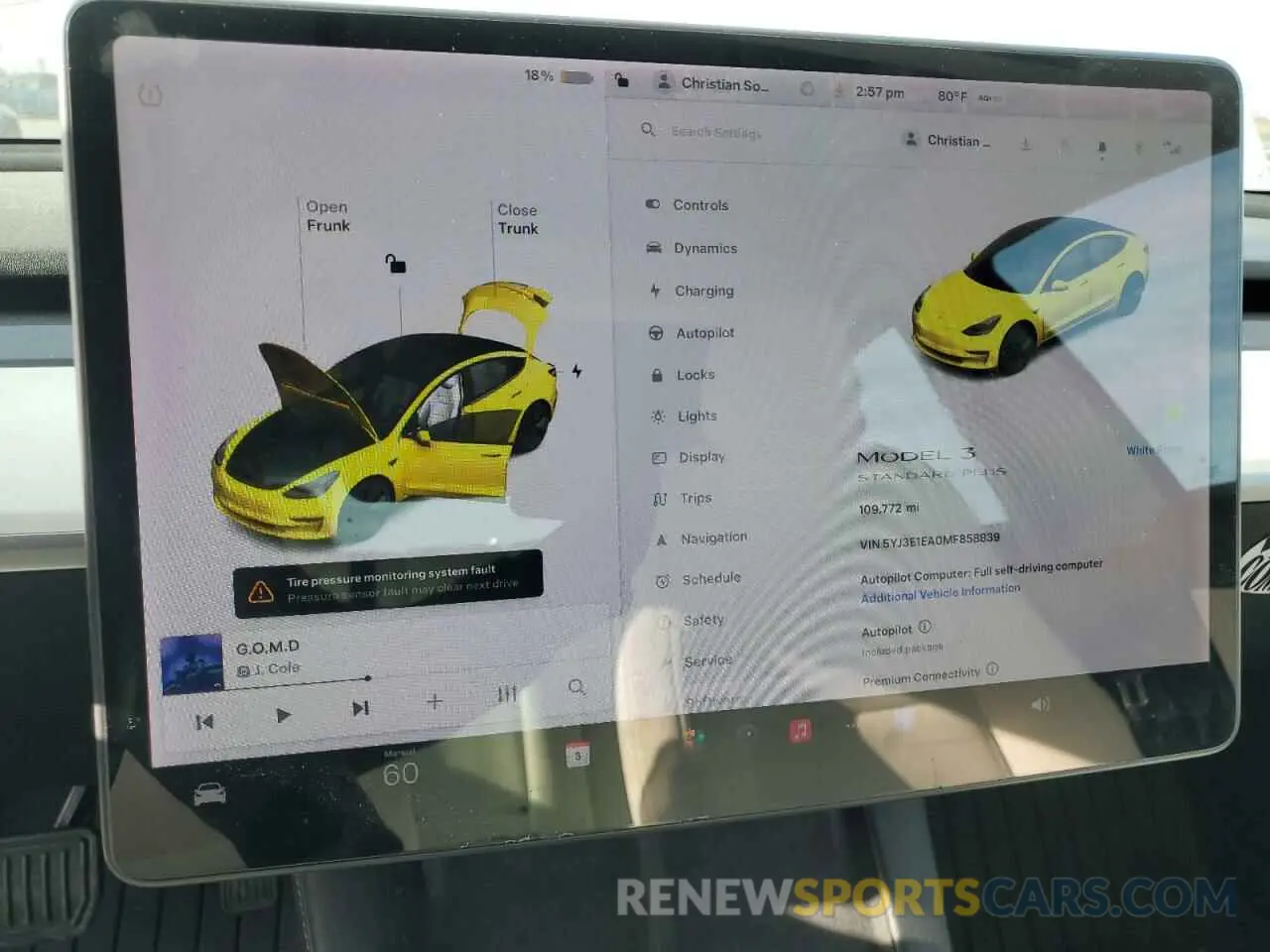 9 Фотография поврежденного автомобиля 5YJ3E1EA0MF858839 TESLA MODEL 3 2021