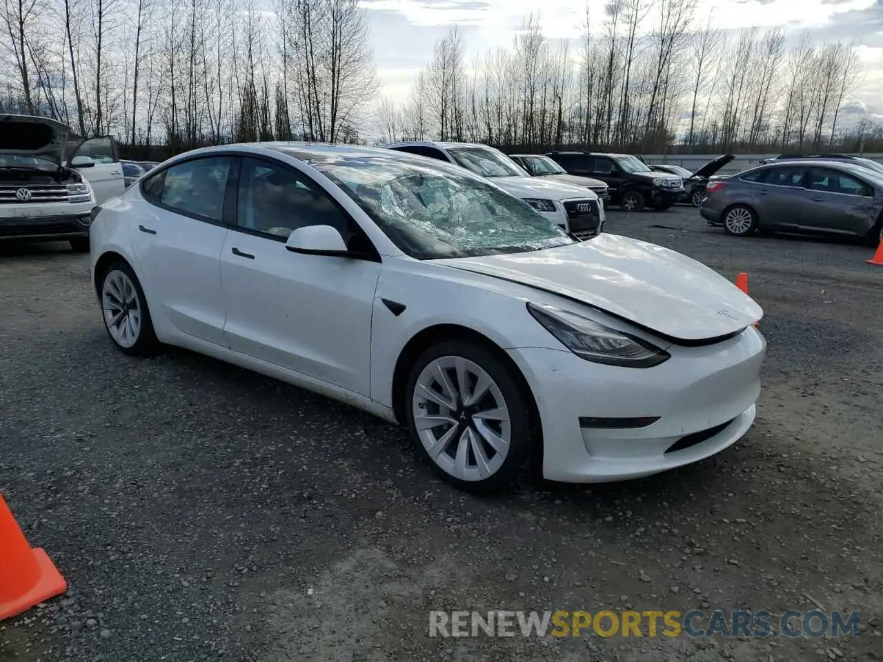 4 Фотография поврежденного автомобиля 5YJ3E1EA0MF861546 TESLA MODEL 3 2021