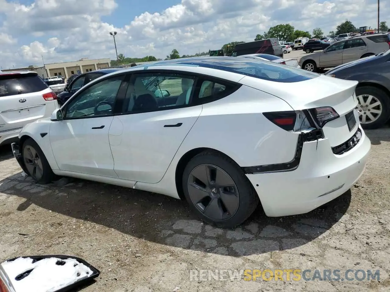 2 Photograph of a damaged car 5YJ3E1EA0MF871056 TESLA MODEL 3 2021