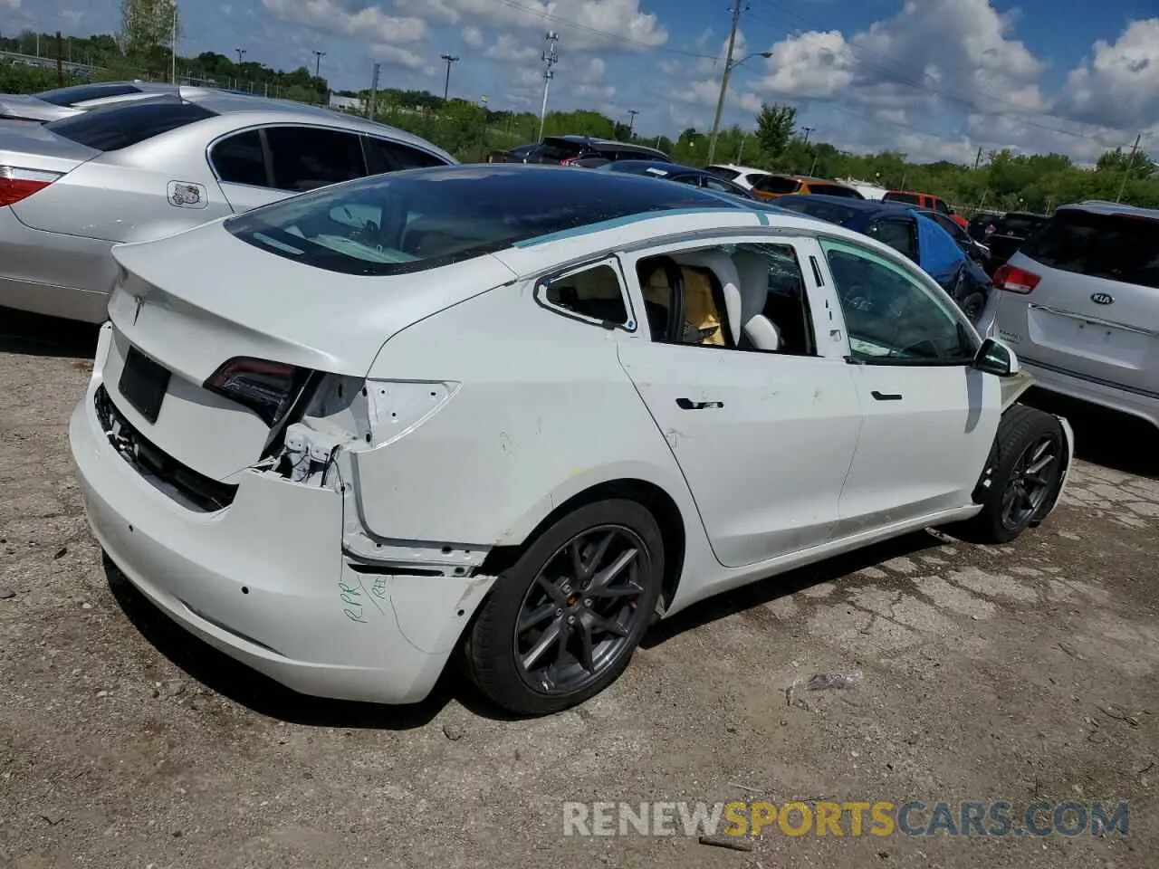 3 Photograph of a damaged car 5YJ3E1EA0MF871056 TESLA MODEL 3 2021