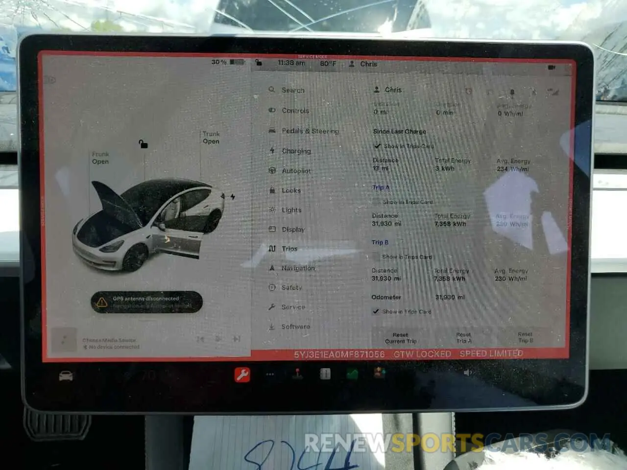 9 Photograph of a damaged car 5YJ3E1EA0MF871056 TESLA MODEL 3 2021