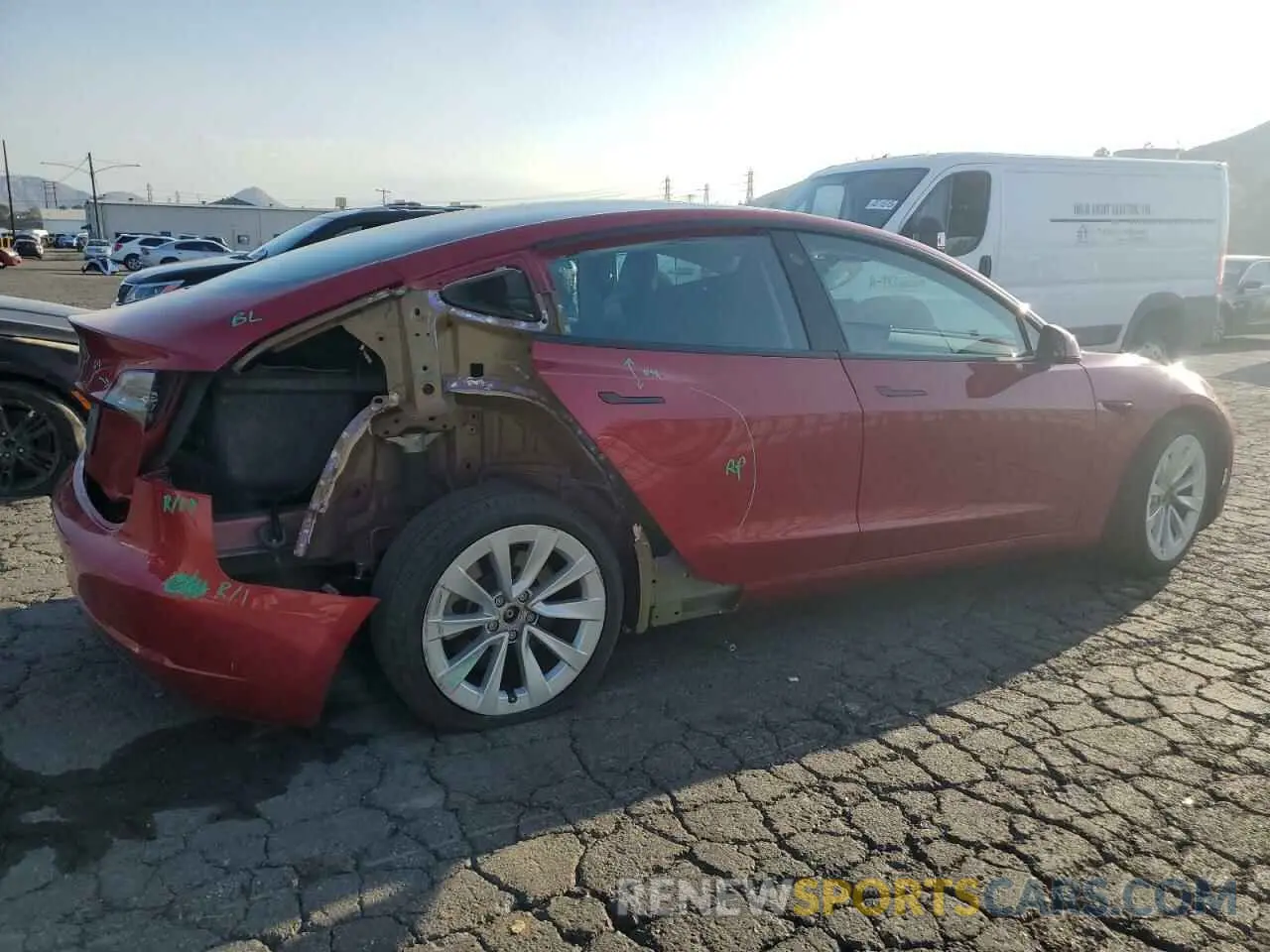 3 Фотография поврежденного автомобиля 5YJ3E1EA0MF939193 TESLA MODEL 3 2021