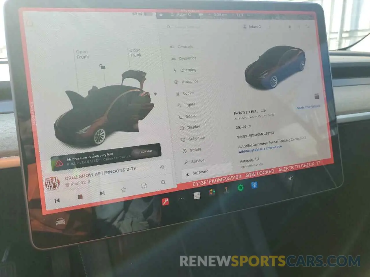 9 Фотография поврежденного автомобиля 5YJ3E1EA0MF939193 TESLA MODEL 3 2021