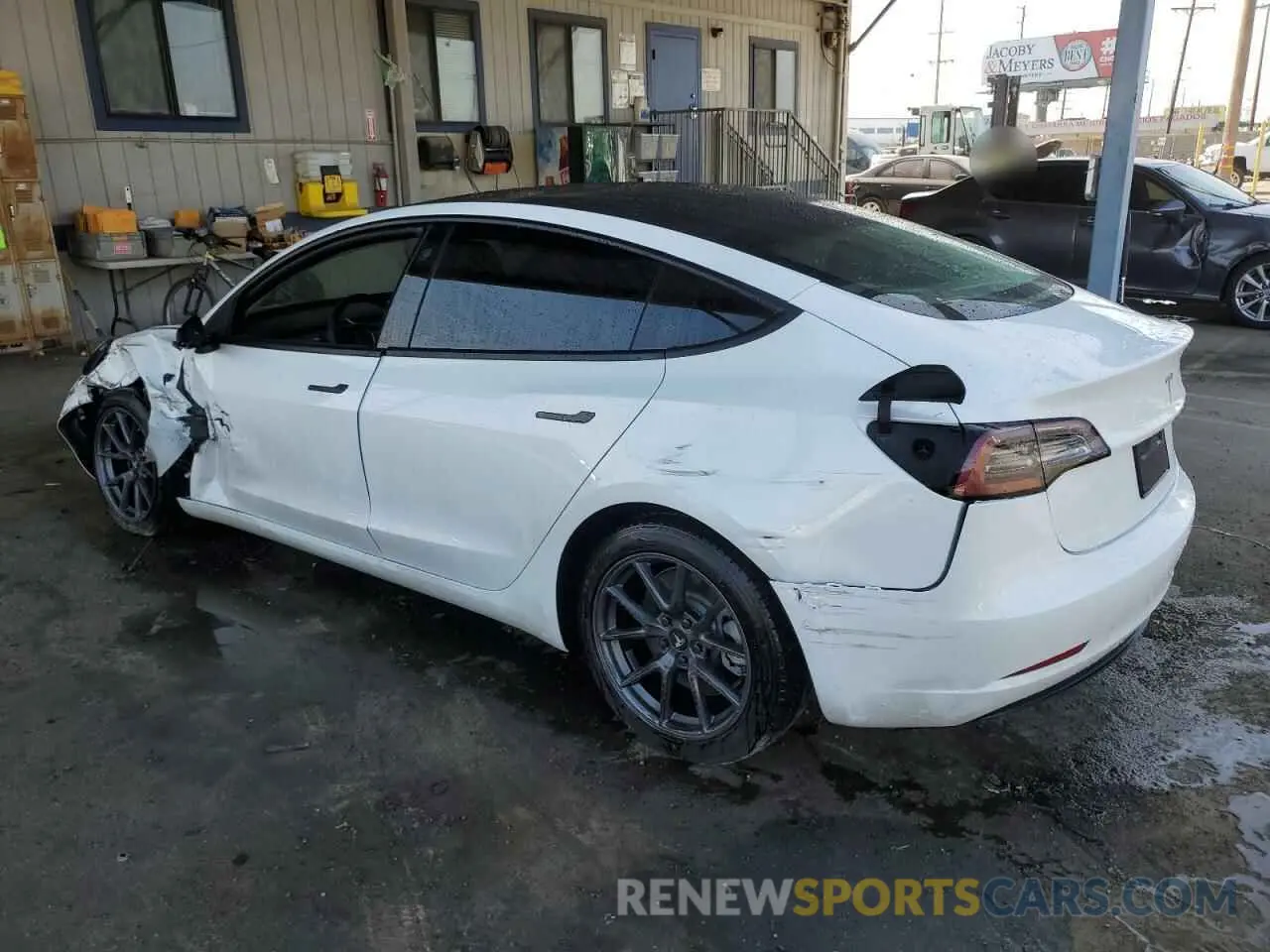 2 Photograph of a damaged car 5YJ3E1EA0MF940389 TESLA MODEL 3 2021