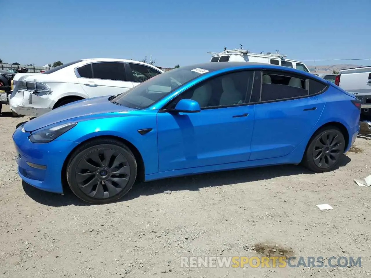 1 Photograph of a damaged car 5YJ3E1EA0MF942983 TESLA MODEL 3 2021