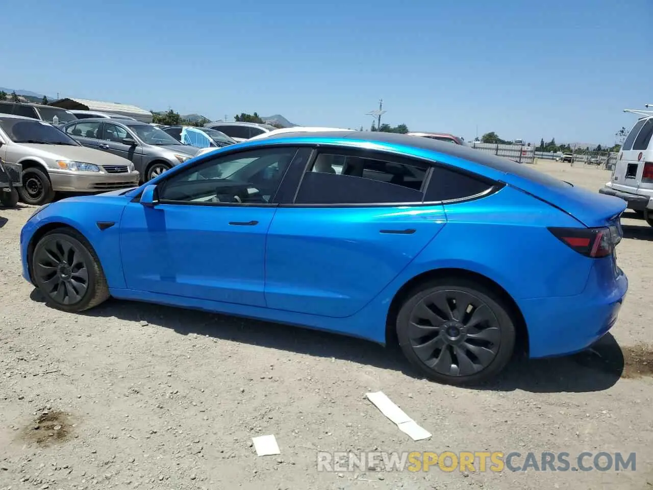 2 Photograph of a damaged car 5YJ3E1EA0MF942983 TESLA MODEL 3 2021