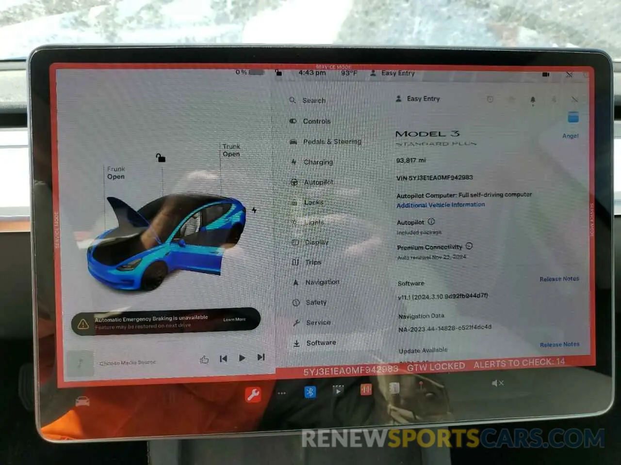 9 Photograph of a damaged car 5YJ3E1EA0MF942983 TESLA MODEL 3 2021