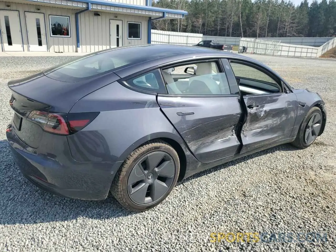 3 Photograph of a damaged car 5YJ3E1EA1MF024630 TESLA MODEL 3 2021