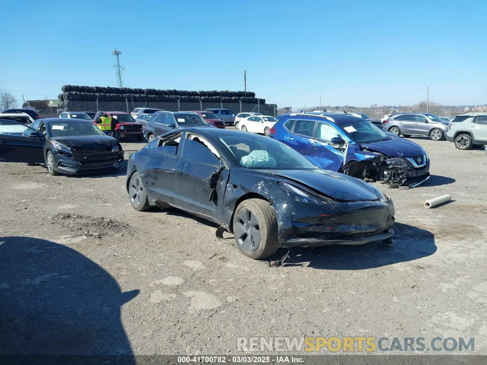 1 Photograph of a damaged car 5YJ3E1EA1MF059829 TESLA MODEL 3 2021