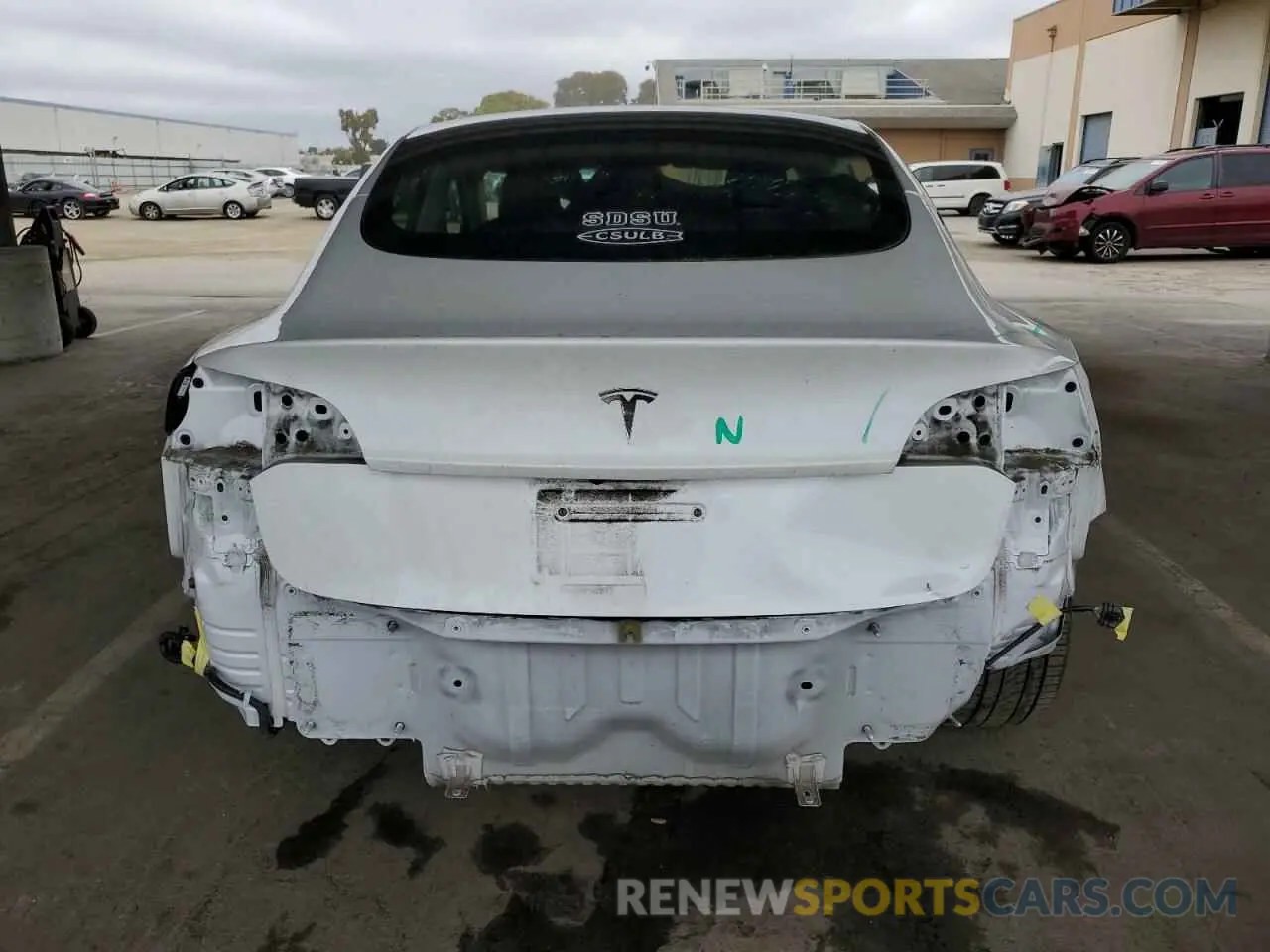 6 Photograph of a damaged car 5YJ3E1EA1MF072130 TESLA MODEL 3 2021