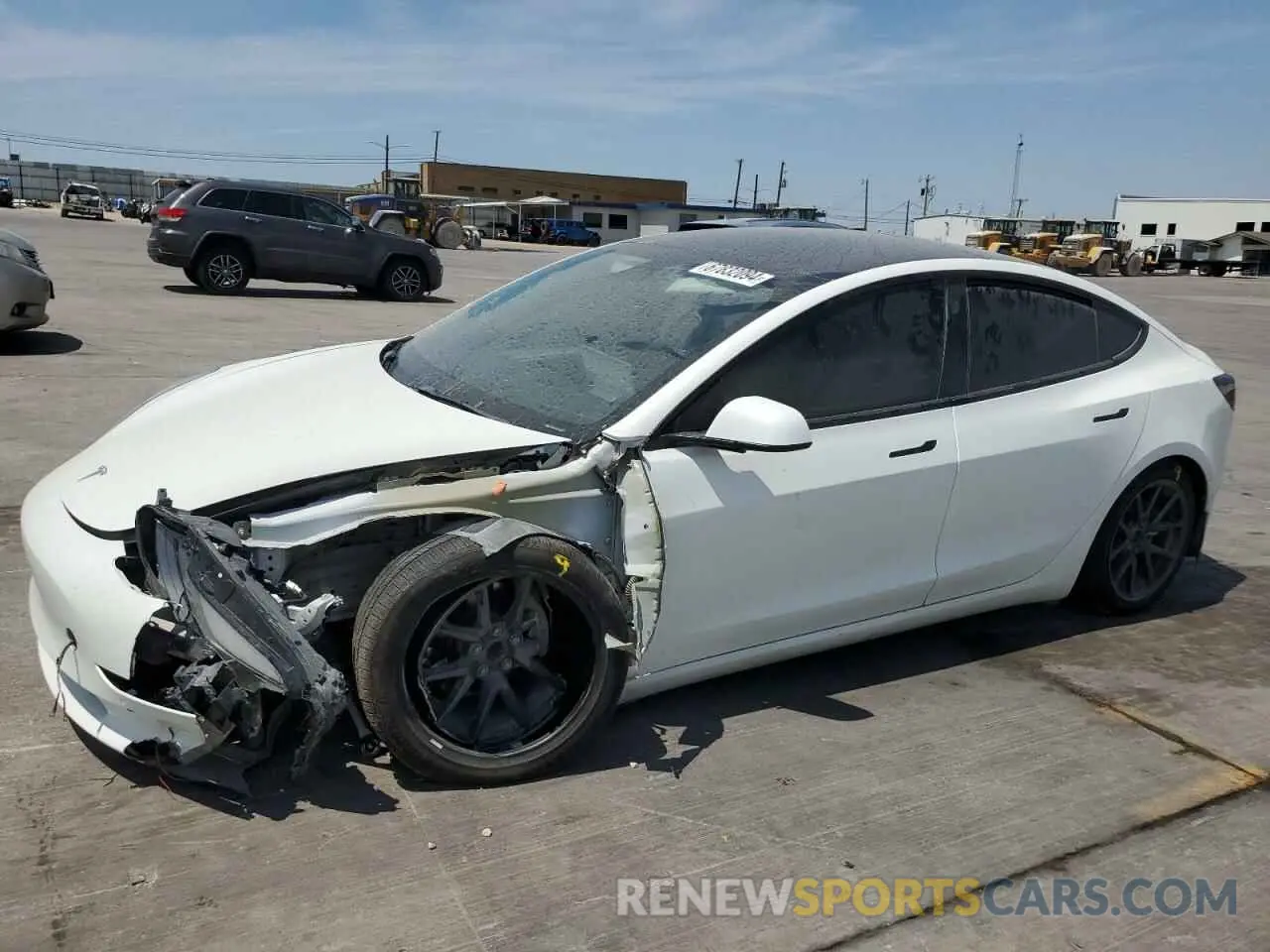 1 Photograph of a damaged car 5YJ3E1EA1MF091521 TESLA MODEL 3 2021