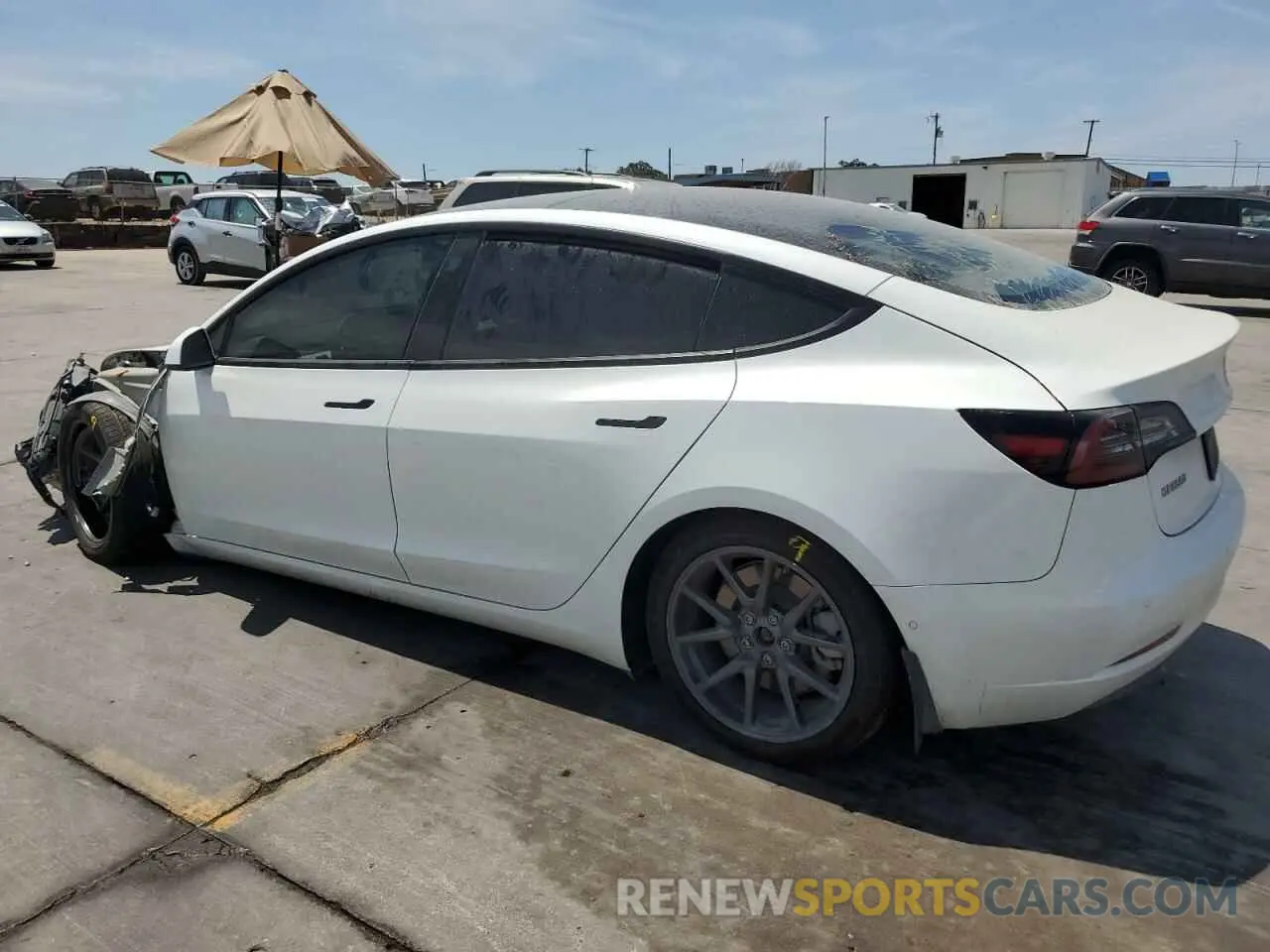 2 Photograph of a damaged car 5YJ3E1EA1MF091521 TESLA MODEL 3 2021
