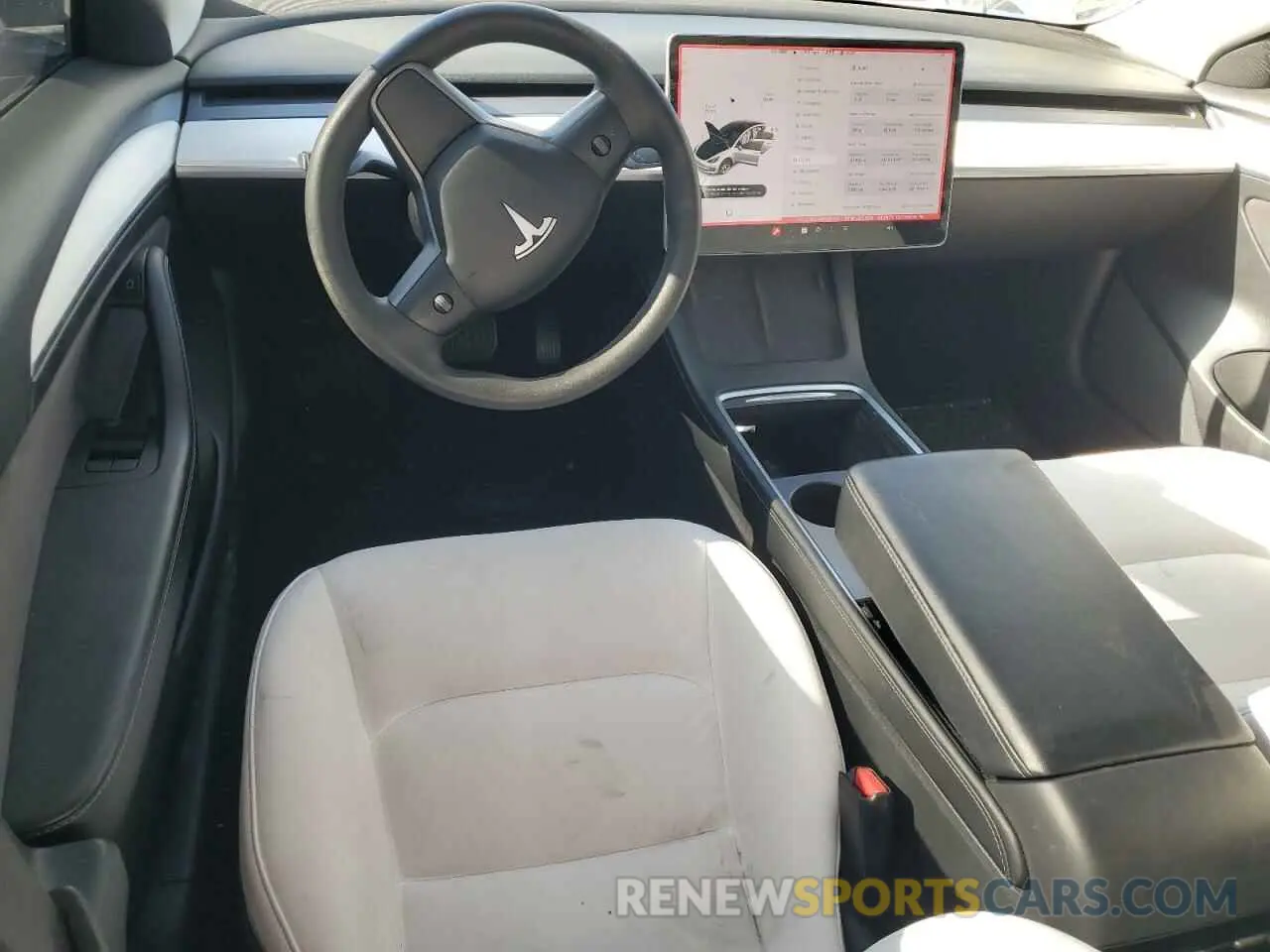 8 Photograph of a damaged car 5YJ3E1EA1MF091521 TESLA MODEL 3 2021