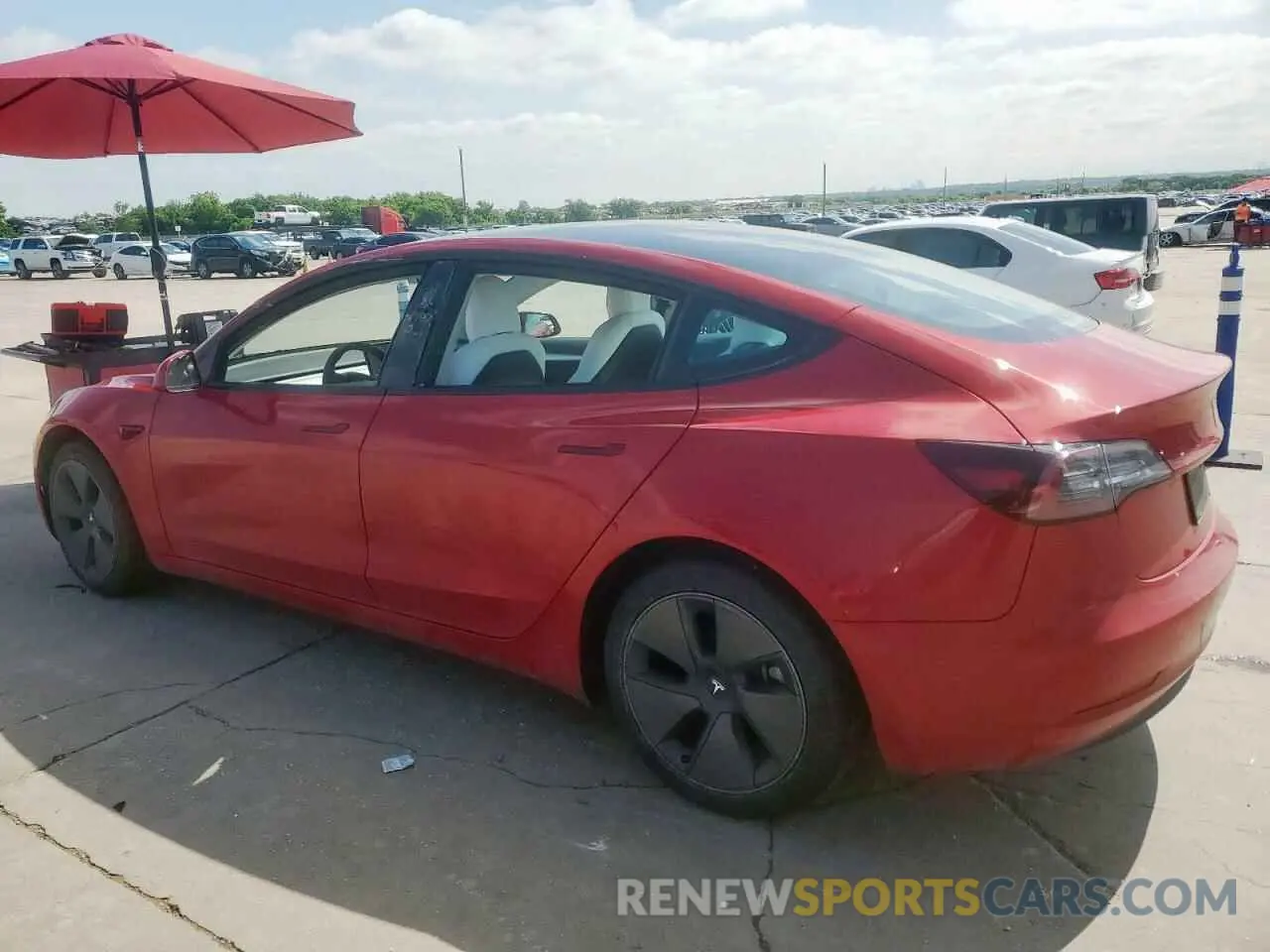 2 Photograph of a damaged car 5YJ3E1EA1MF092622 TESLA MODEL 3 2021