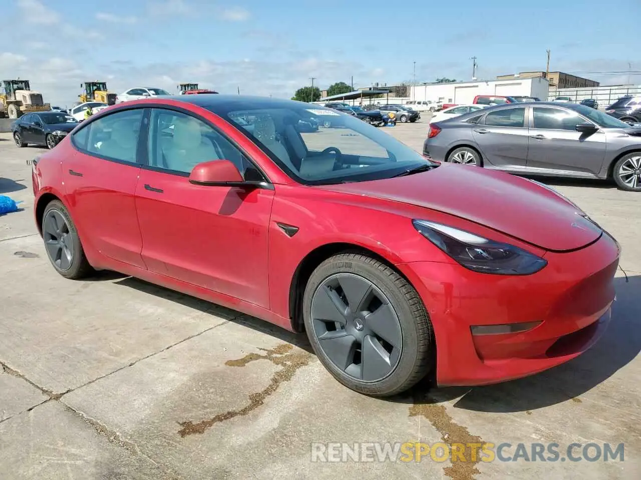 4 Photograph of a damaged car 5YJ3E1EA1MF092622 TESLA MODEL 3 2021