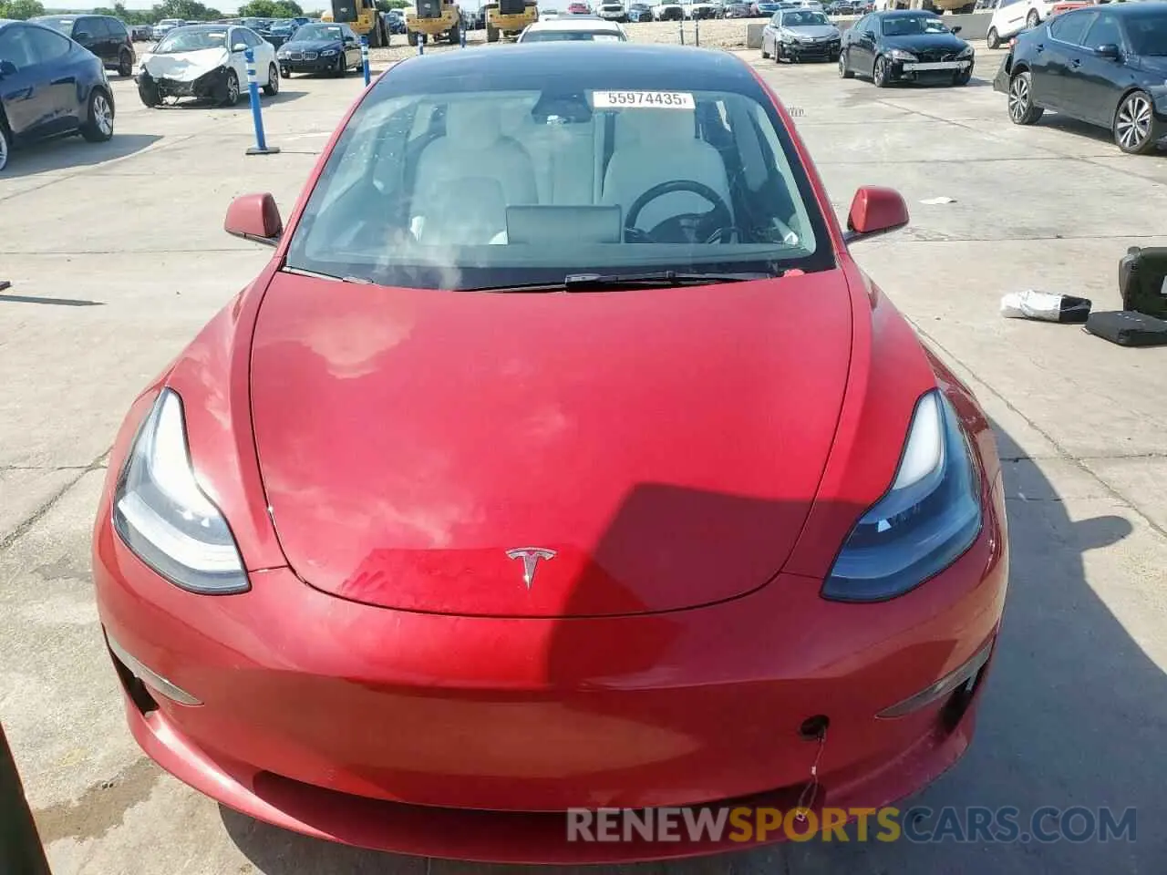 5 Photograph of a damaged car 5YJ3E1EA1MF092622 TESLA MODEL 3 2021