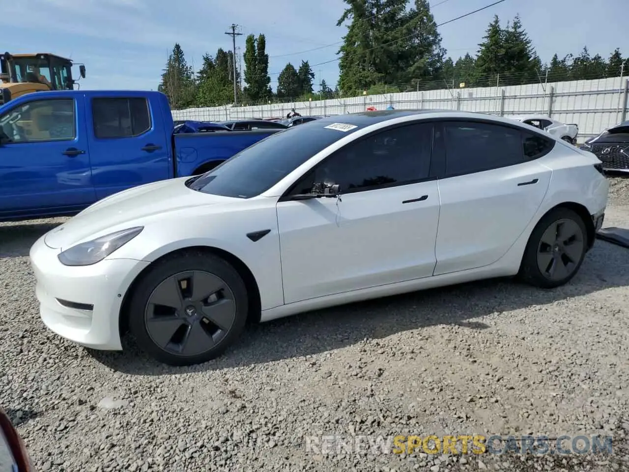 1 Photograph of a damaged car 5YJ3E1EA1MF871521 TESLA MODEL 3 2021