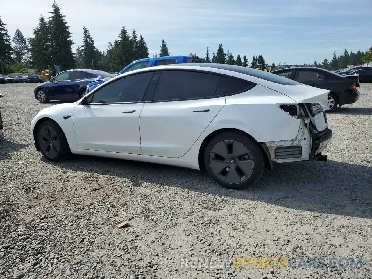 2 Photograph of a damaged car 5YJ3E1EA1MF871521 TESLA MODEL 3 2021