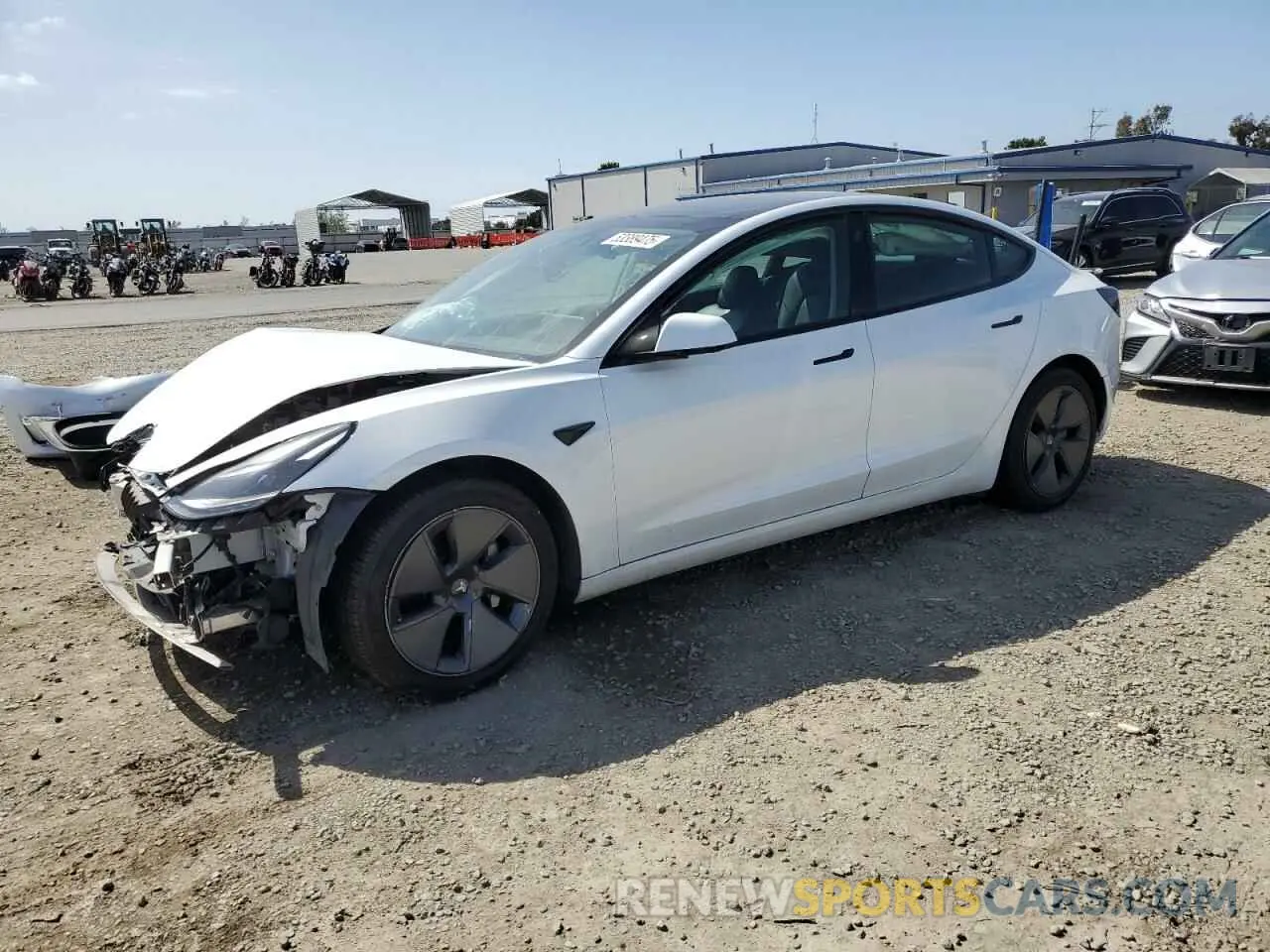 1 Photograph of a damaged car 5YJ3E1EA1MF871986 TESLA MODEL 3 2021