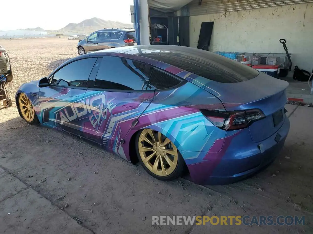 2 Photograph of a damaged car 5YJ3E1EA1MF990816 TESLA MODEL 3 2021