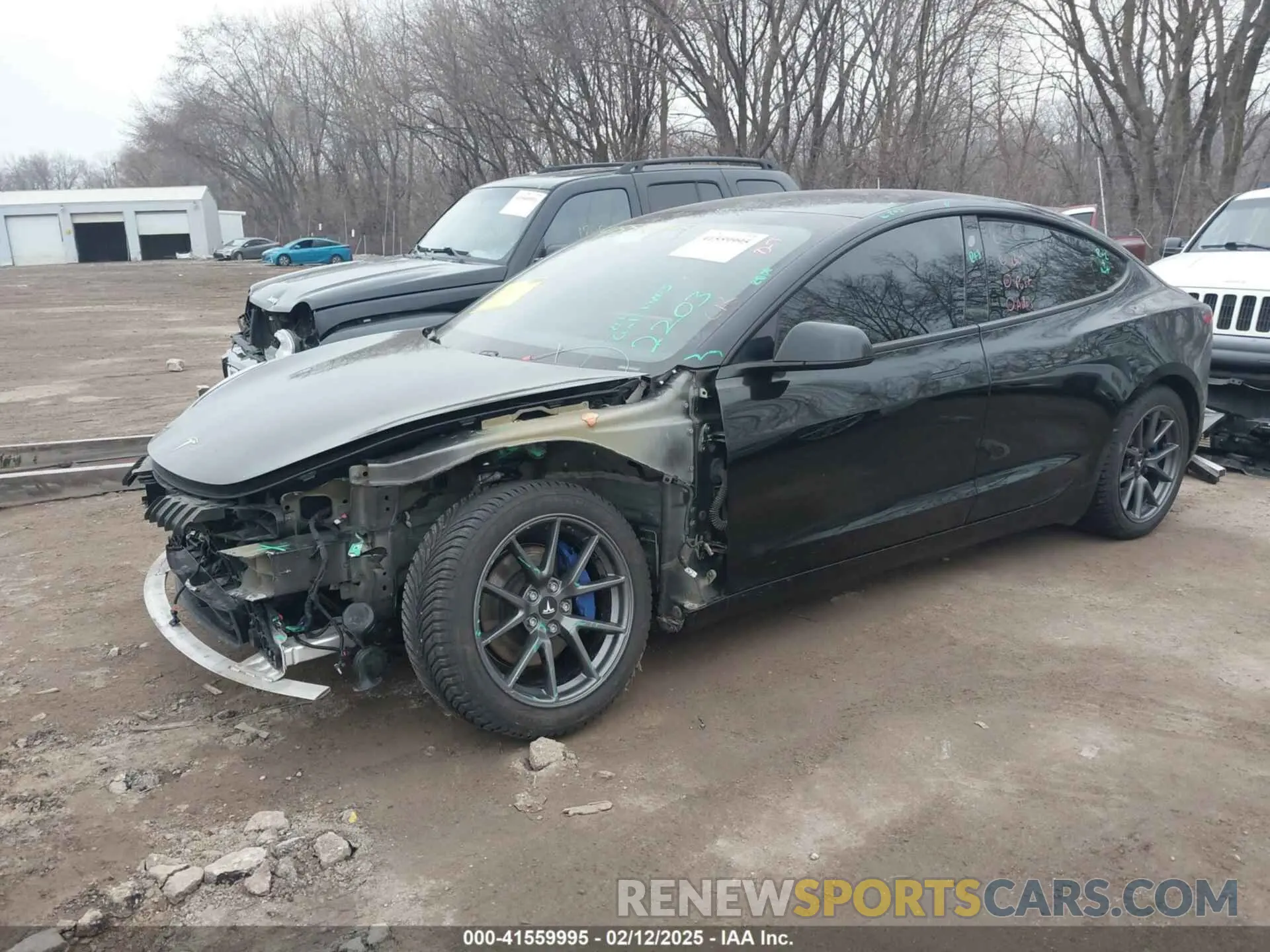 2 Photograph of a damaged car 5YJ3E1EA1MF996194 TESLA MODEL 3 2021