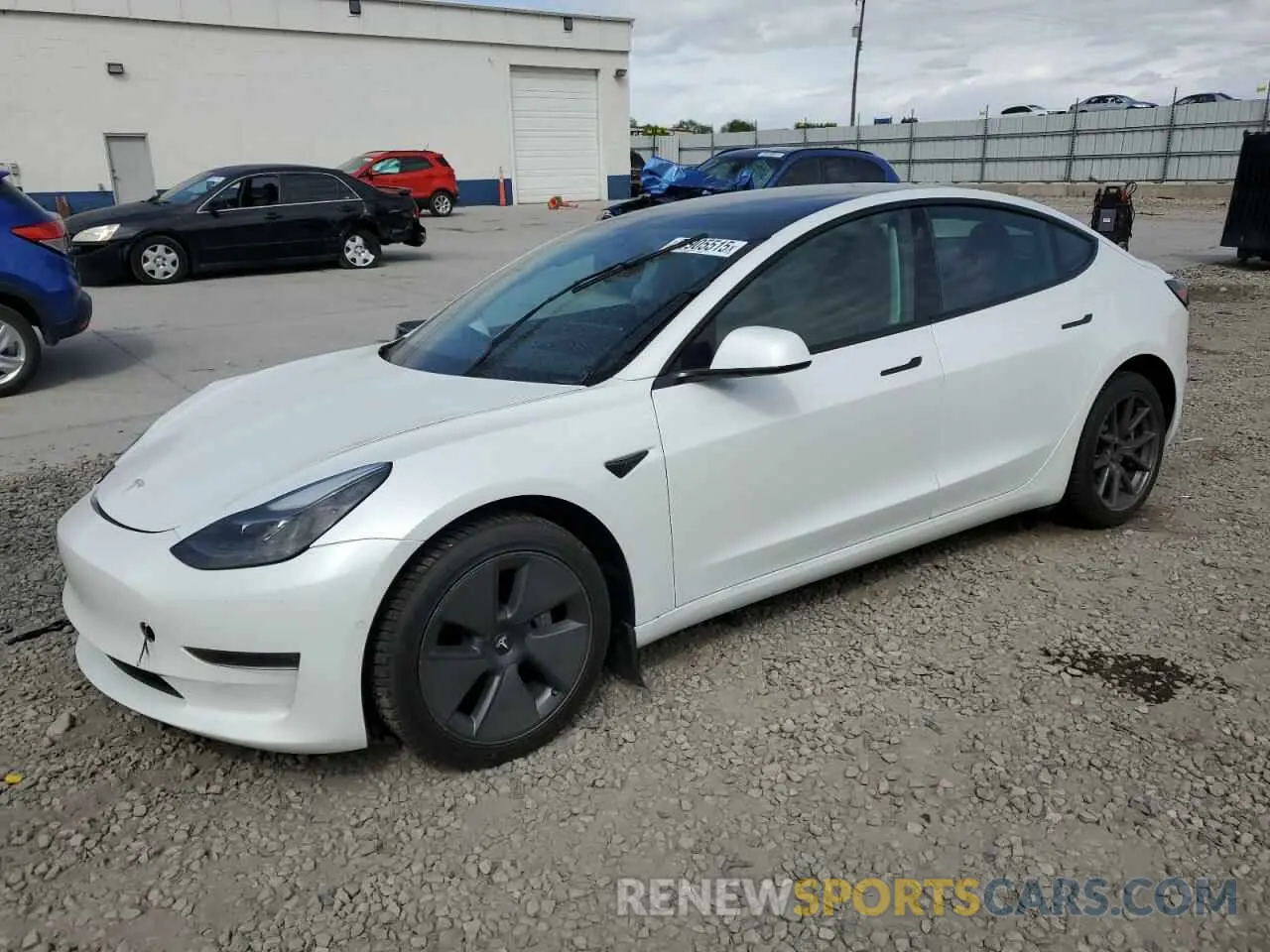 1 Photograph of a damaged car 5YJ3E1EA1MF997586 TESLA MODEL 3 2021
