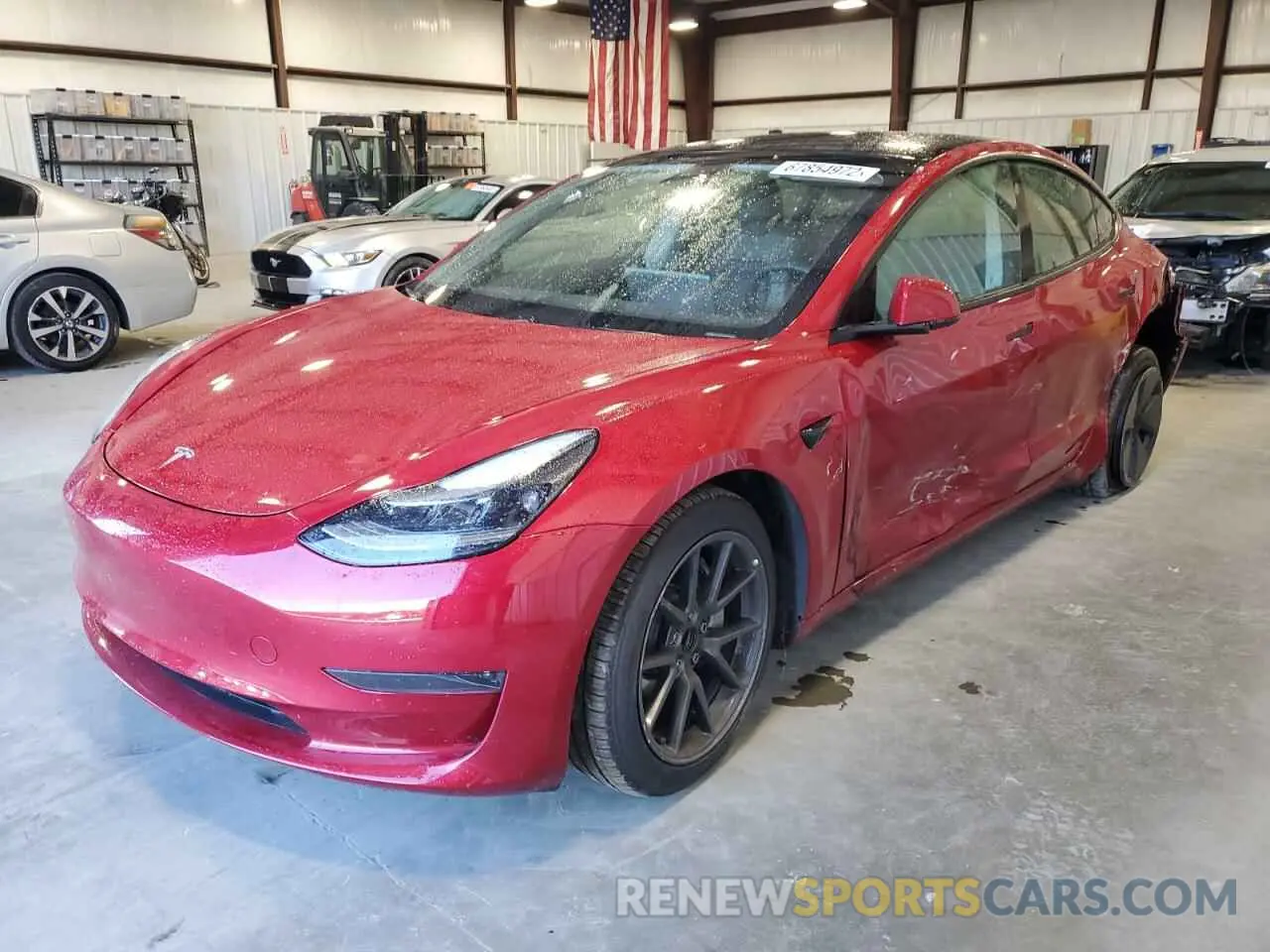 1 Photograph of a damaged car 5YJ3E1EA2MF029867 TESLA MODEL 3 2021