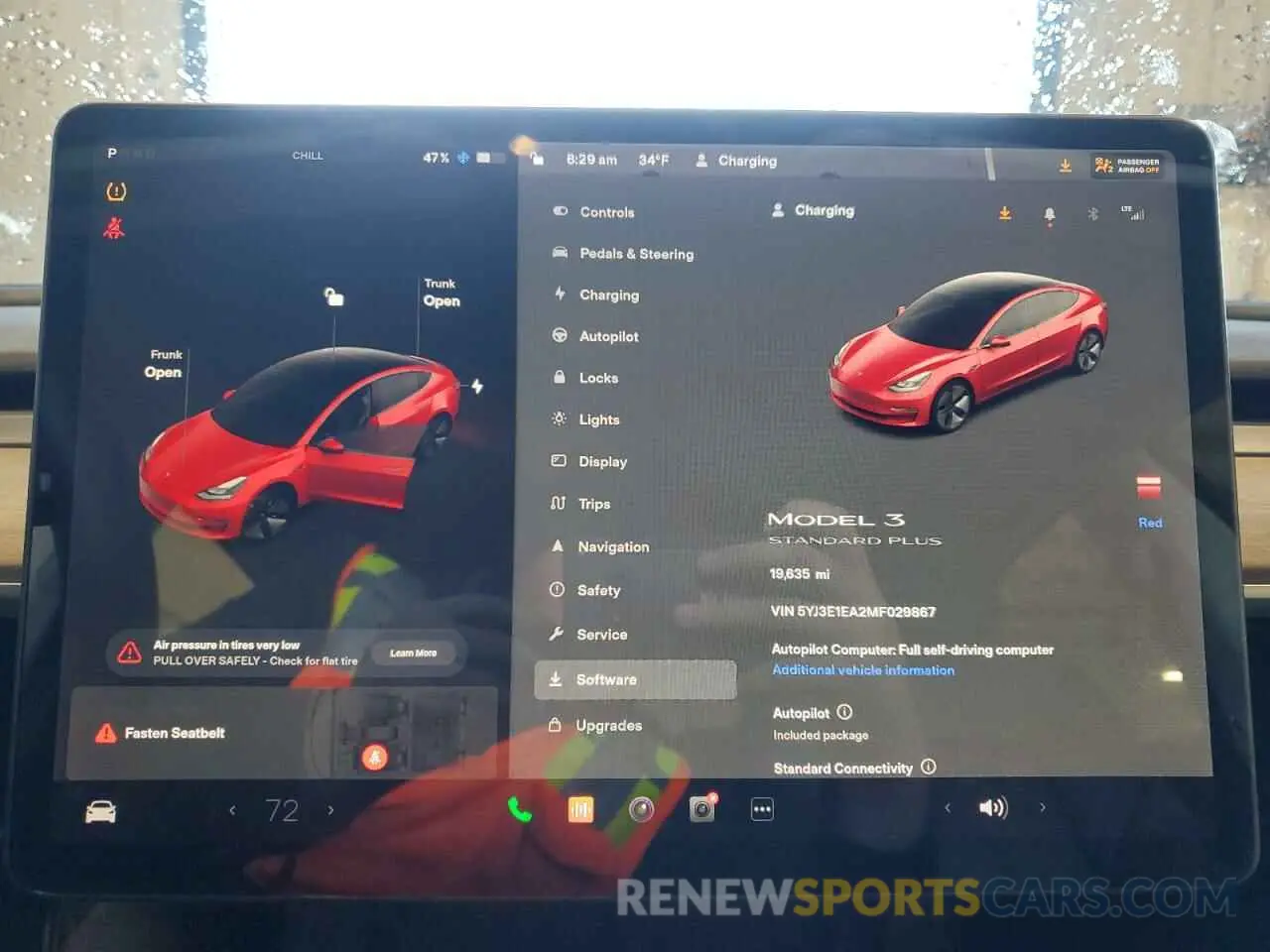 9 Photograph of a damaged car 5YJ3E1EA2MF029867 TESLA MODEL 3 2021