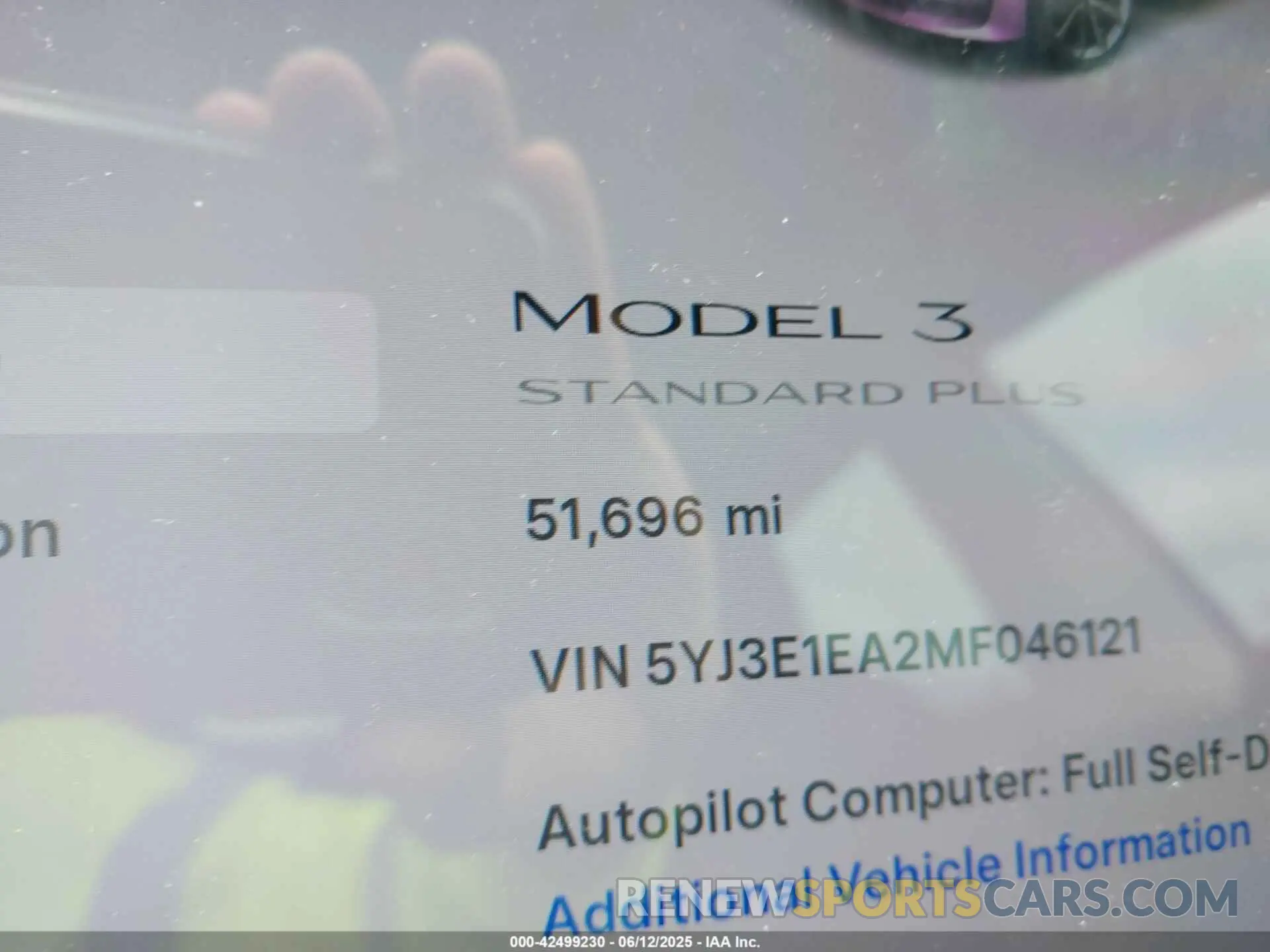 14 Photograph of a damaged car 5YJ3E1EA2MF046121 TESLA MODEL 3 2021