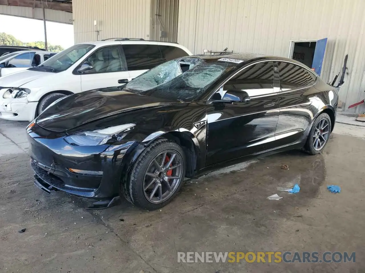 1 Фотография поврежденного автомобиля 5YJ3E1EA2MF048564 TESLA MODEL 3 2021