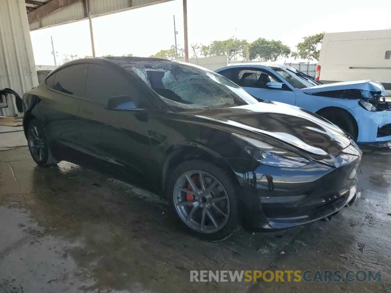 4 Фотография поврежденного автомобиля 5YJ3E1EA2MF048564 TESLA MODEL 3 2021