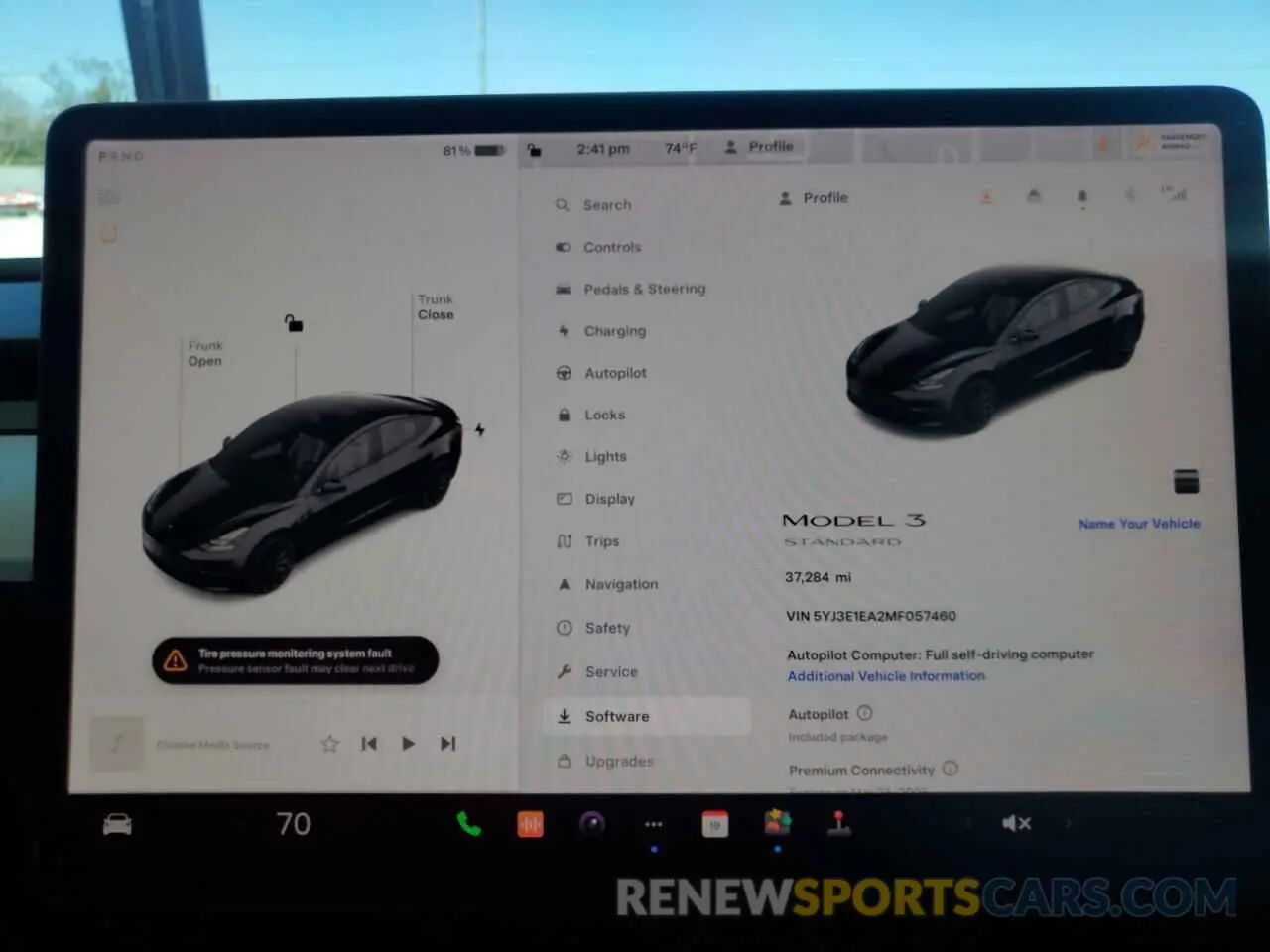 9 Photograph of a damaged car 5YJ3E1EA2MF057460 TESLA MODEL 3 2021