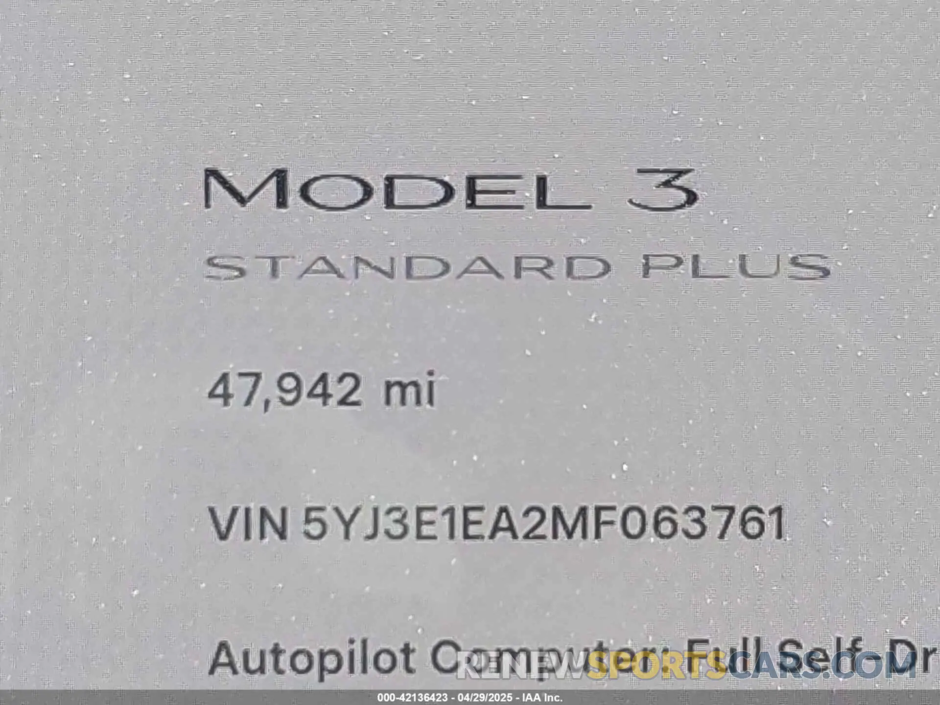15 Photograph of a damaged car 5YJ3E1EA2MF063761 TESLA MODEL 3 2021