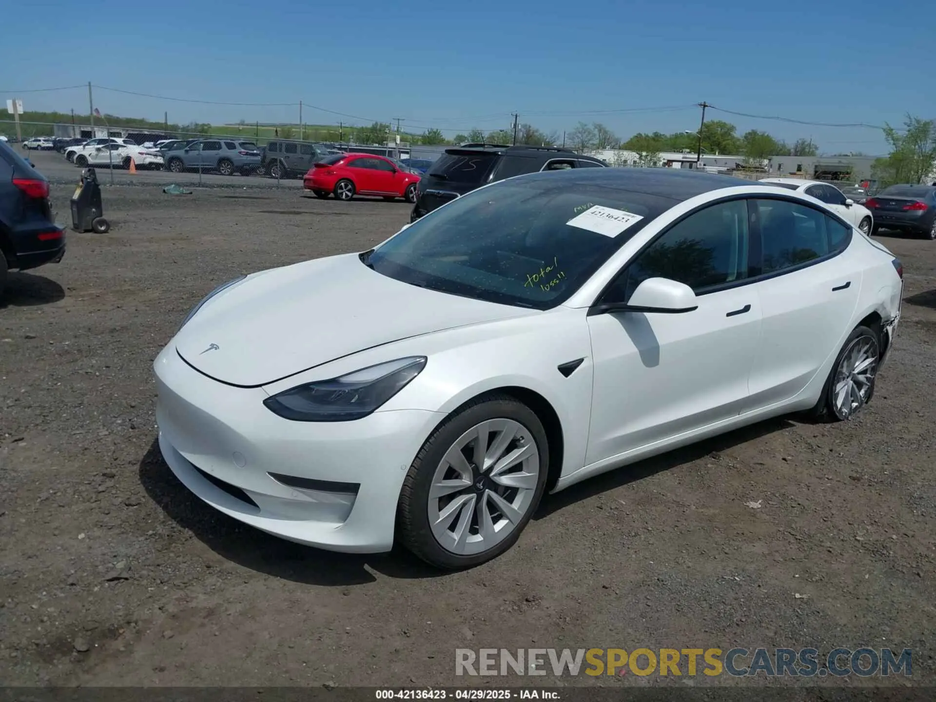 2 Photograph of a damaged car 5YJ3E1EA2MF063761 TESLA MODEL 3 2021