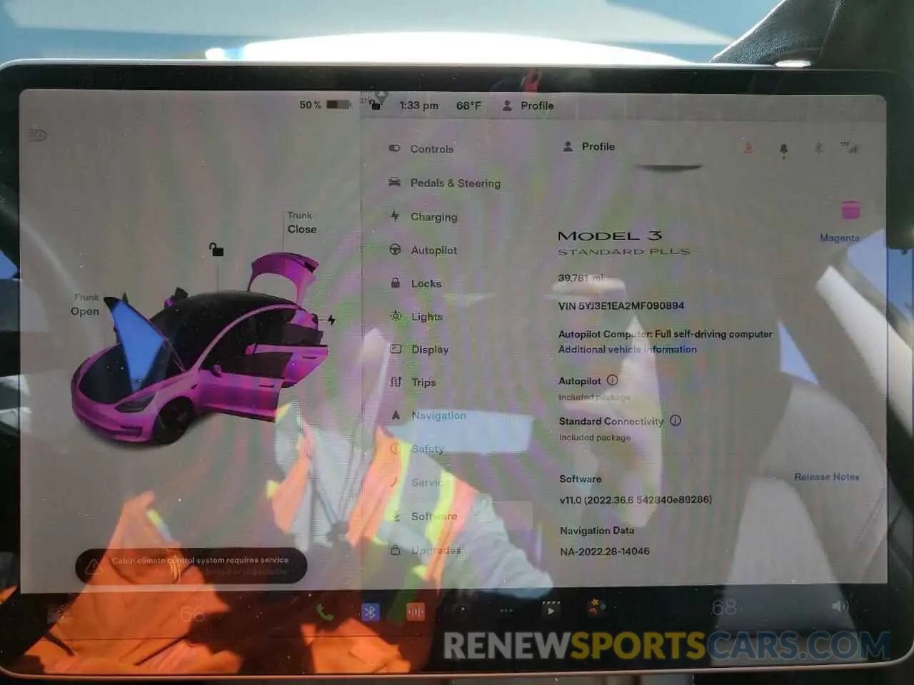 9 Photograph of a damaged car 5YJ3E1EA2MF090894 TESLA MODEL 3 2021