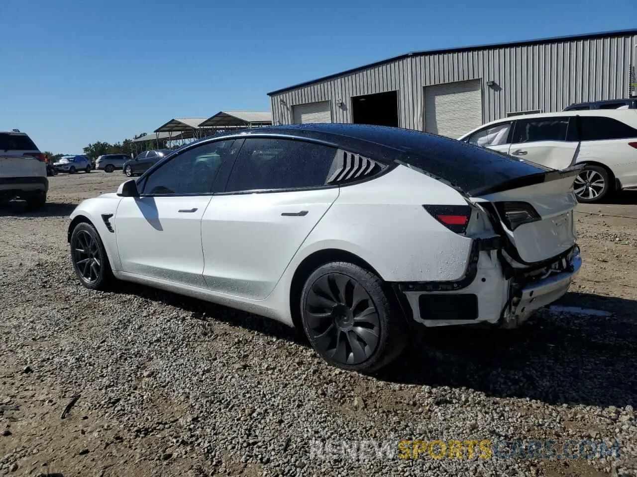 2 Photograph of a damaged car 5YJ3E1EA2MF098140 TESLA MODEL 3 2021