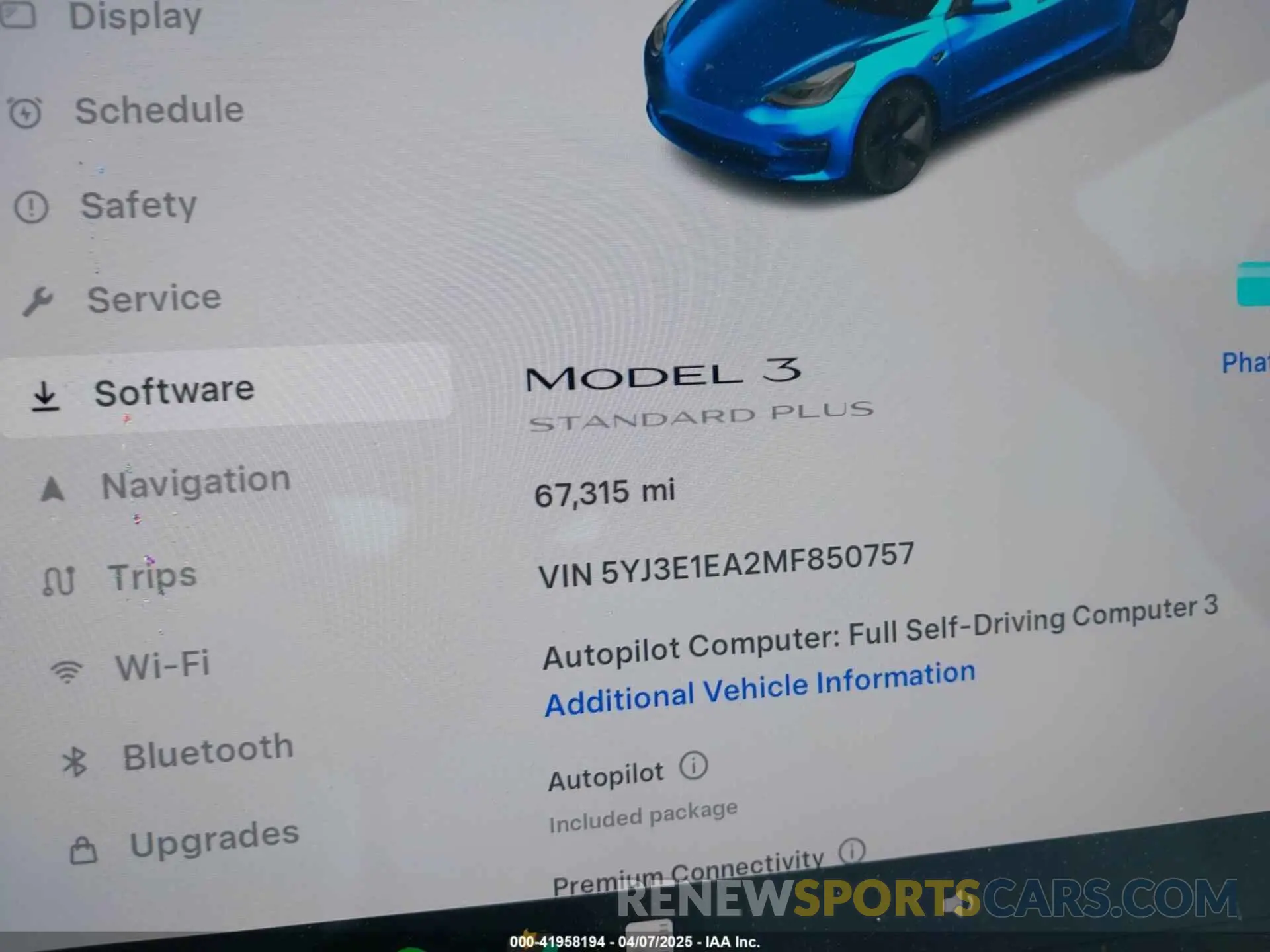 15 Photograph of a damaged car 5YJ3E1EA2MF850757 TESLA MODEL 3 2021