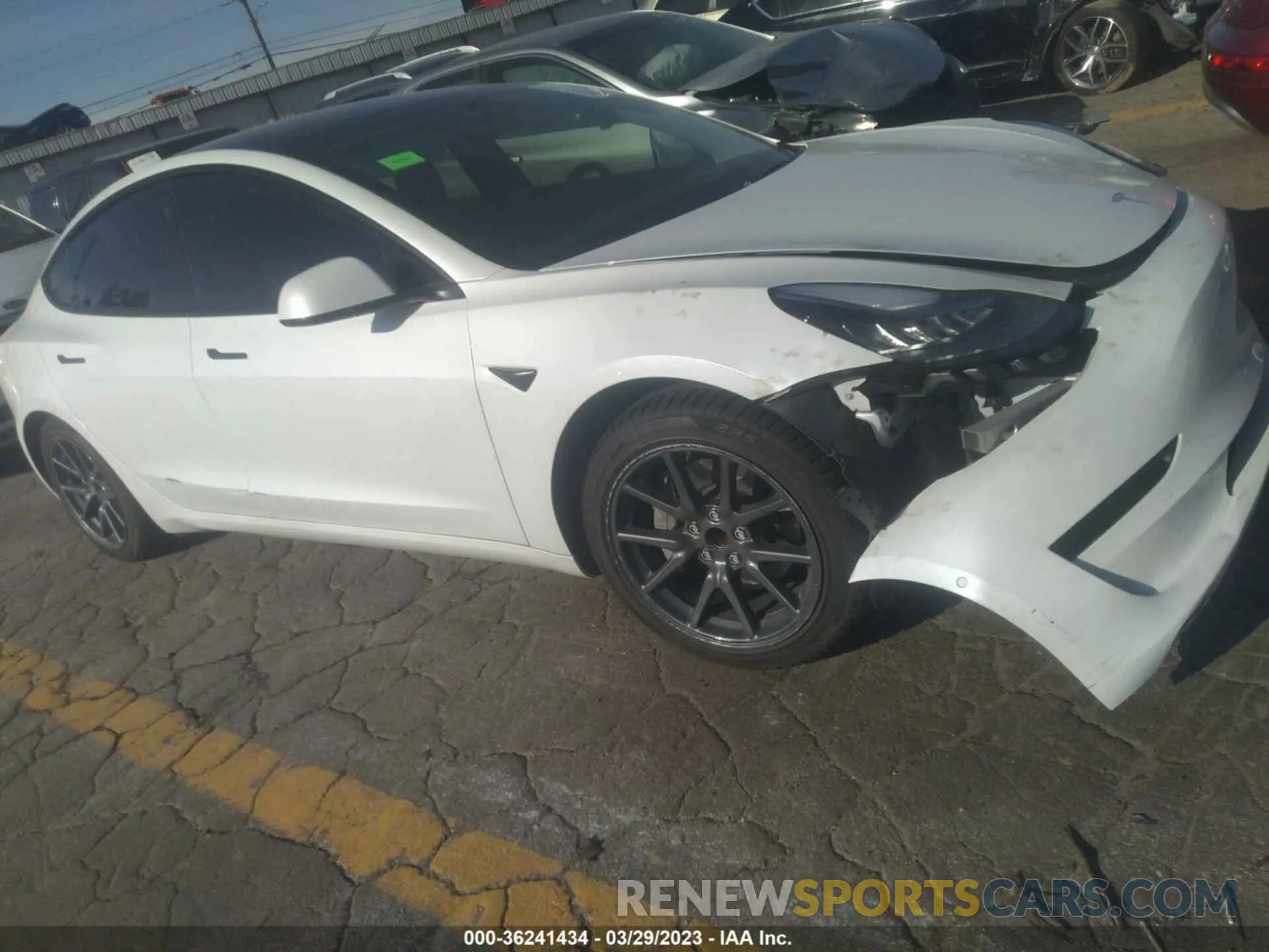 1 Photograph of a damaged car 5YJ3E1EA2MF855005 TESLA MODEL 3 2021